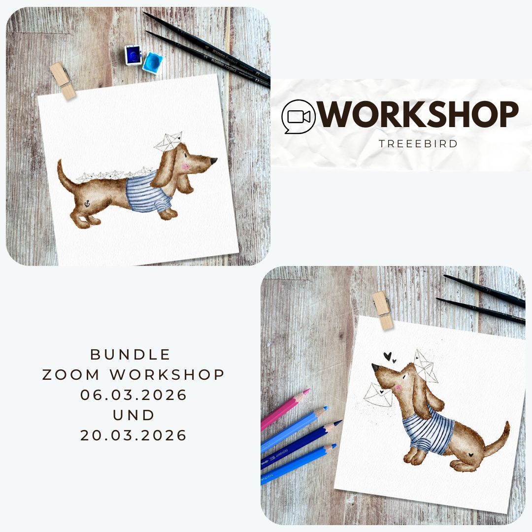 Bundle Zoom Workshop Colorieren mit Treeebird am 06.03. + 20.03.2026