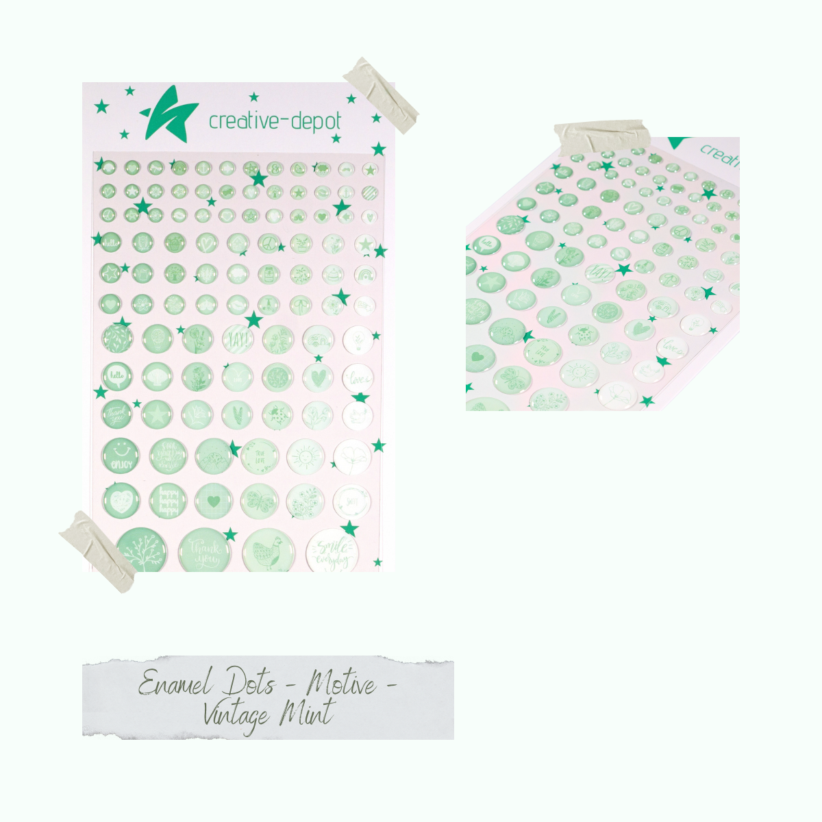 Enamel Dots - Motive - Vintage Mint Enamel Dots - Motive - Vintage Mint