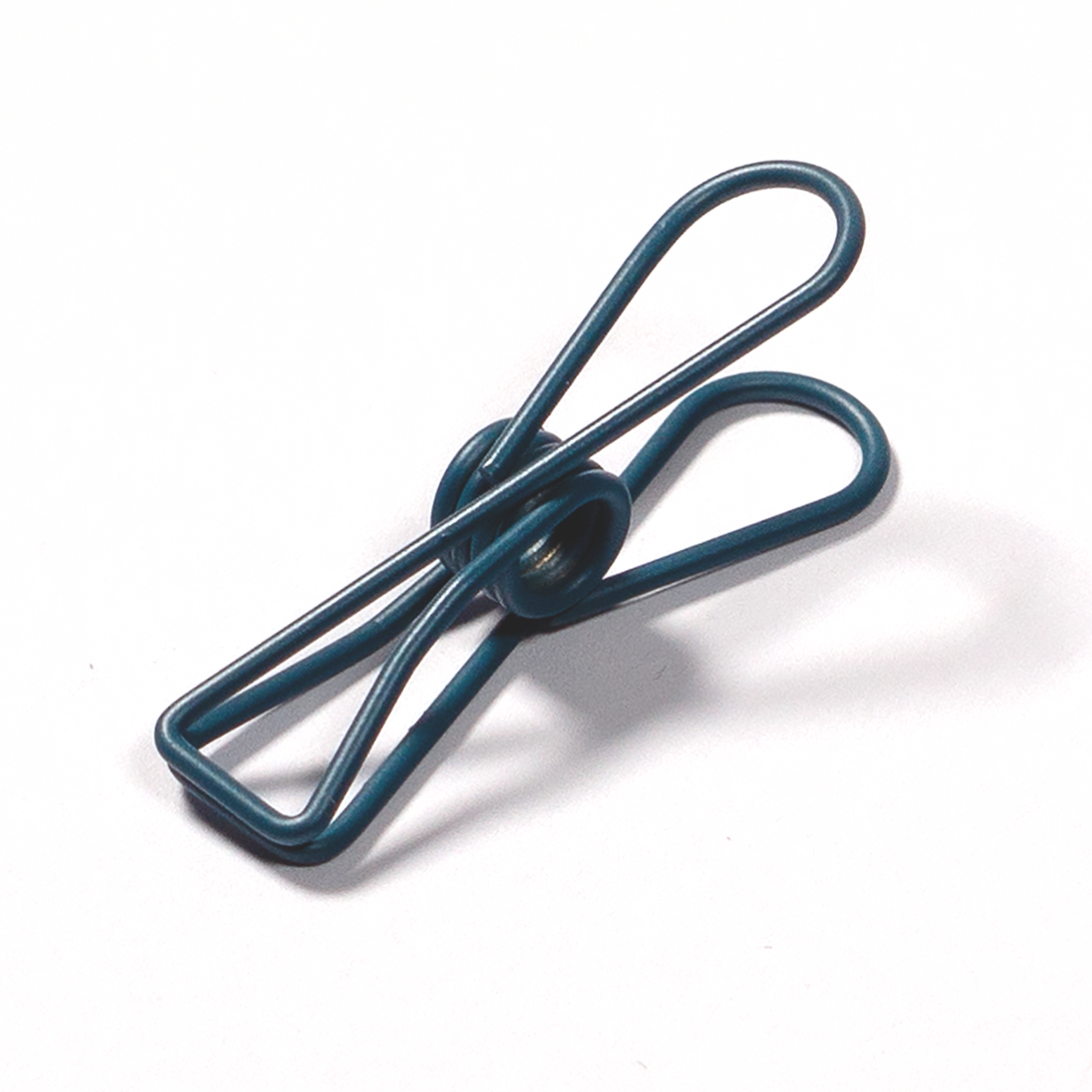 Fish Clip - Pfauenblau - Matt - 0,8 x 3,2 cm