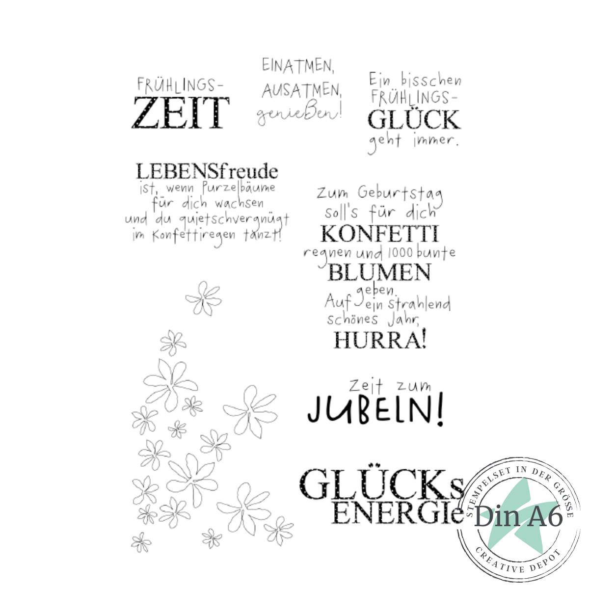 Stempelset - Frühlingsoutfit für Adventshaus I