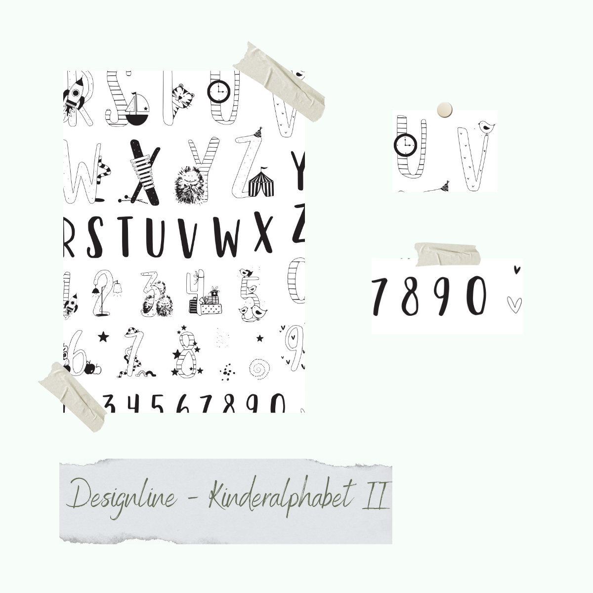 Stempelset - Designline - Kinderalphabet II Stempelset - Designline - Kinderalphabet II