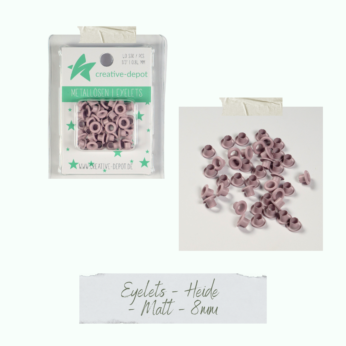 CD-EY-117_Eyelets-Heide-Matt-8mm Eyelets - Heide - Matt - 8 mm