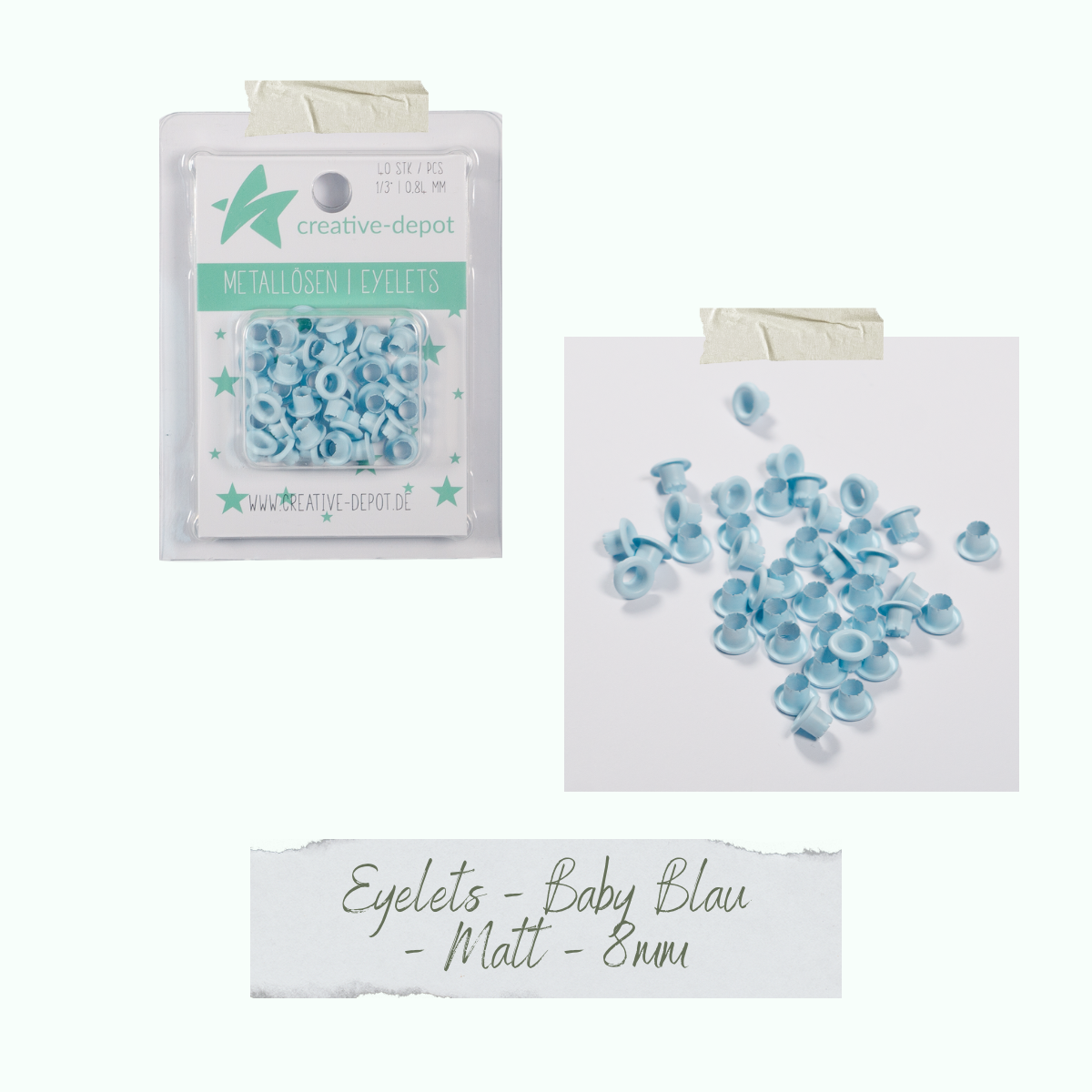 CD-EY-058_Eyelets-Baby-Blau-Matt-8mmZVAuubbrhaMVO Eyelets - Baby Blau - Matt - 8 mm