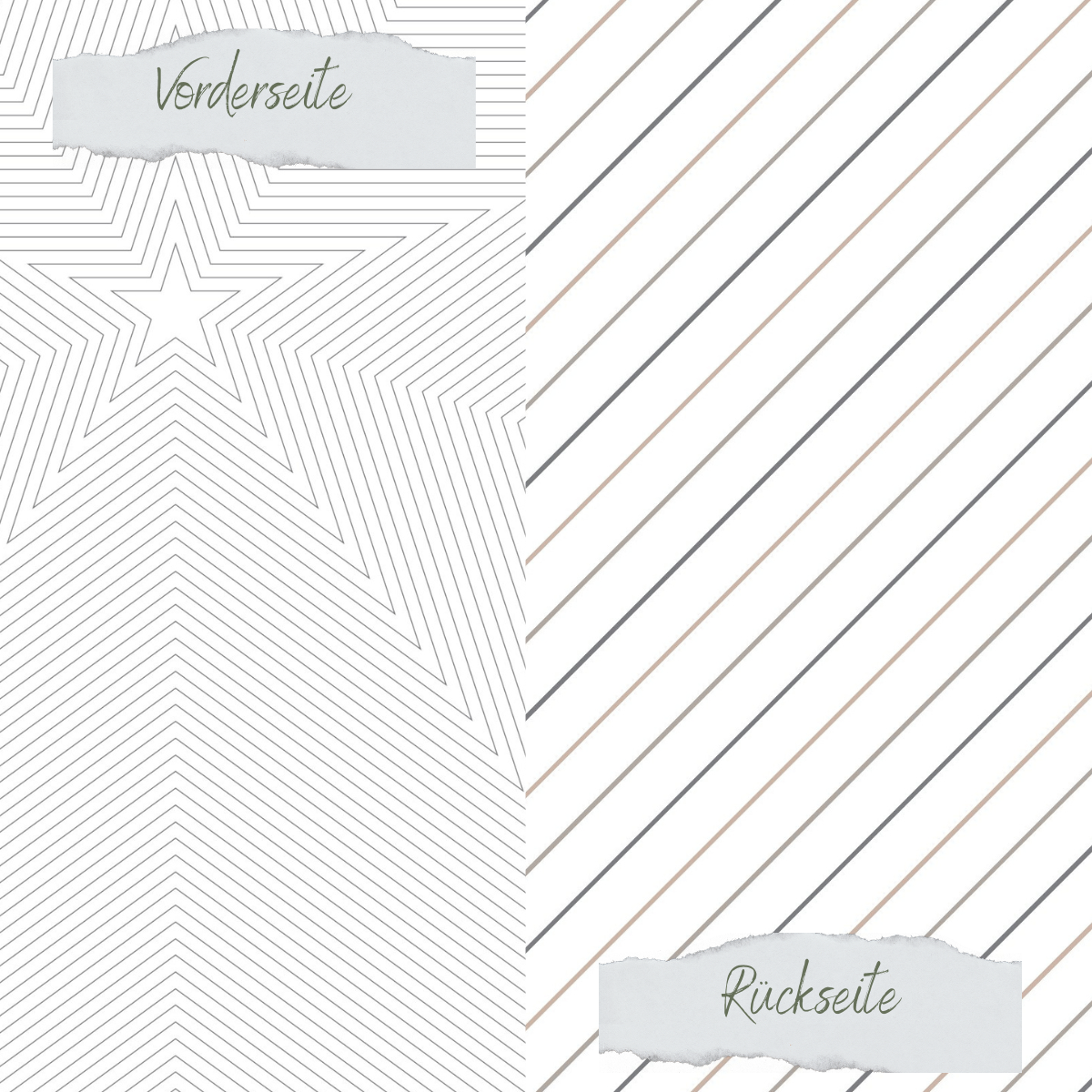 Designpapier - Scrapliebe - Dezembertagebuch - Feiner Streifen Mix - Doppelseitig bedruckt