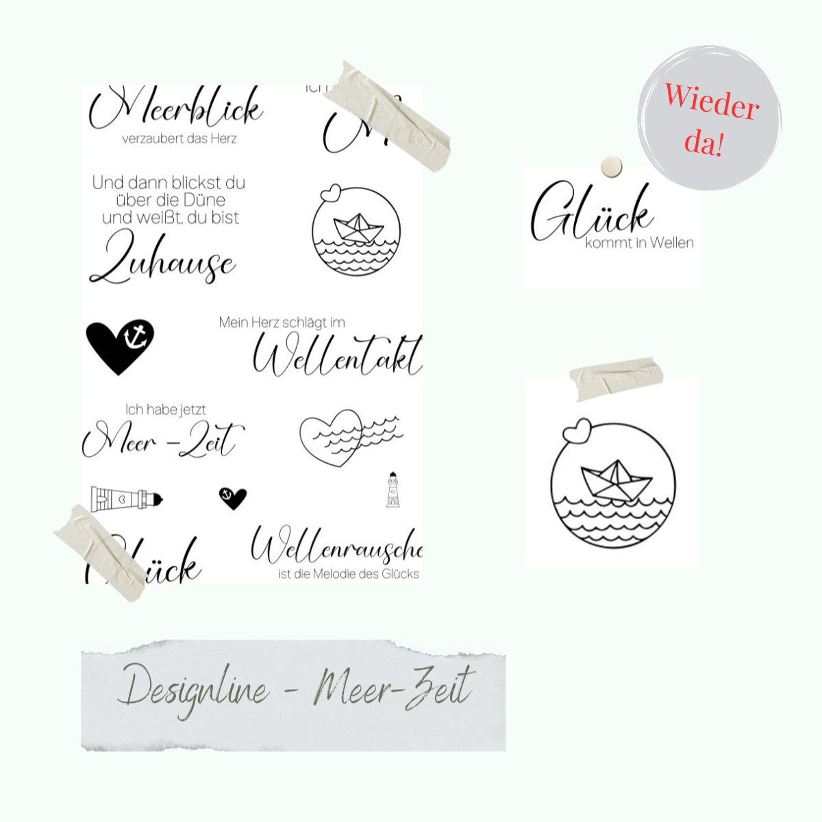 Stempelset - Designline - Meer-Zeit
