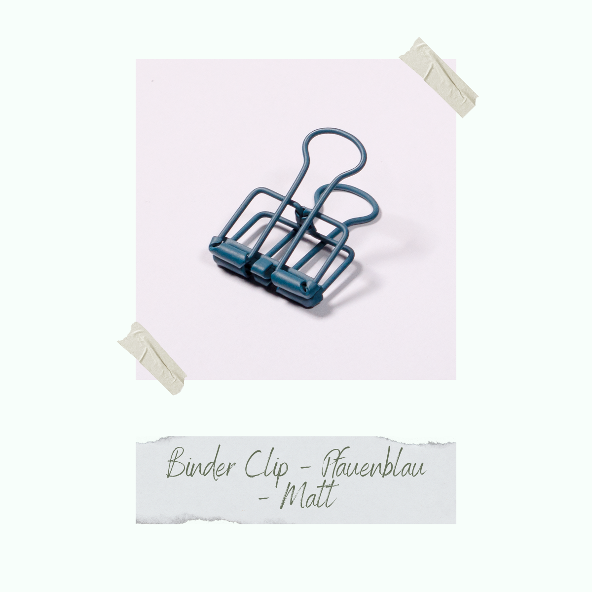 CD-ZB-027_Binder-Clip-Pfauenblau-Matt-einzeln