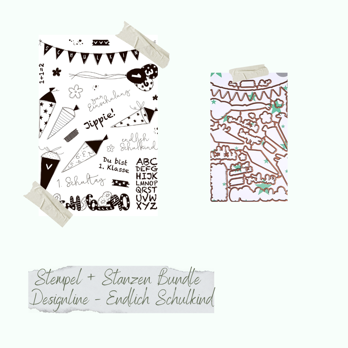 Bundle - Designline - Endlich Schulkind - Stempelset & Stanzen