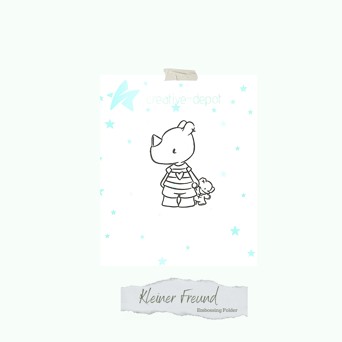 Embossingfolder-Kleiner-Freund Carpeta Gofrado - Little Friend - 8 x 8 cm