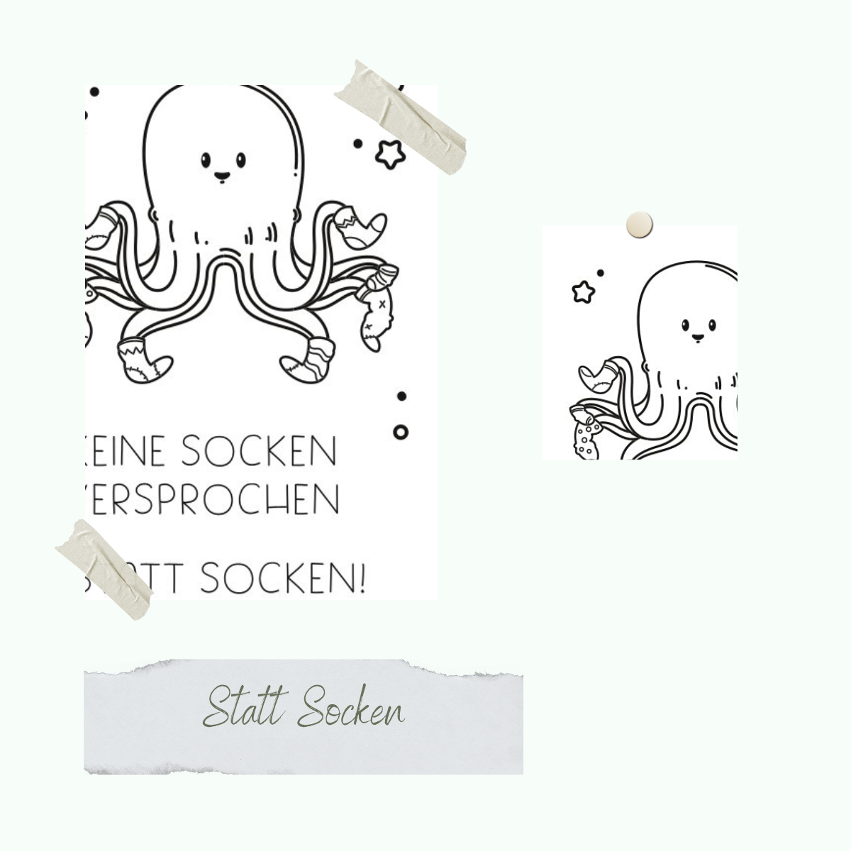 CD-Stt-1247 Stempelset - Statt Socken