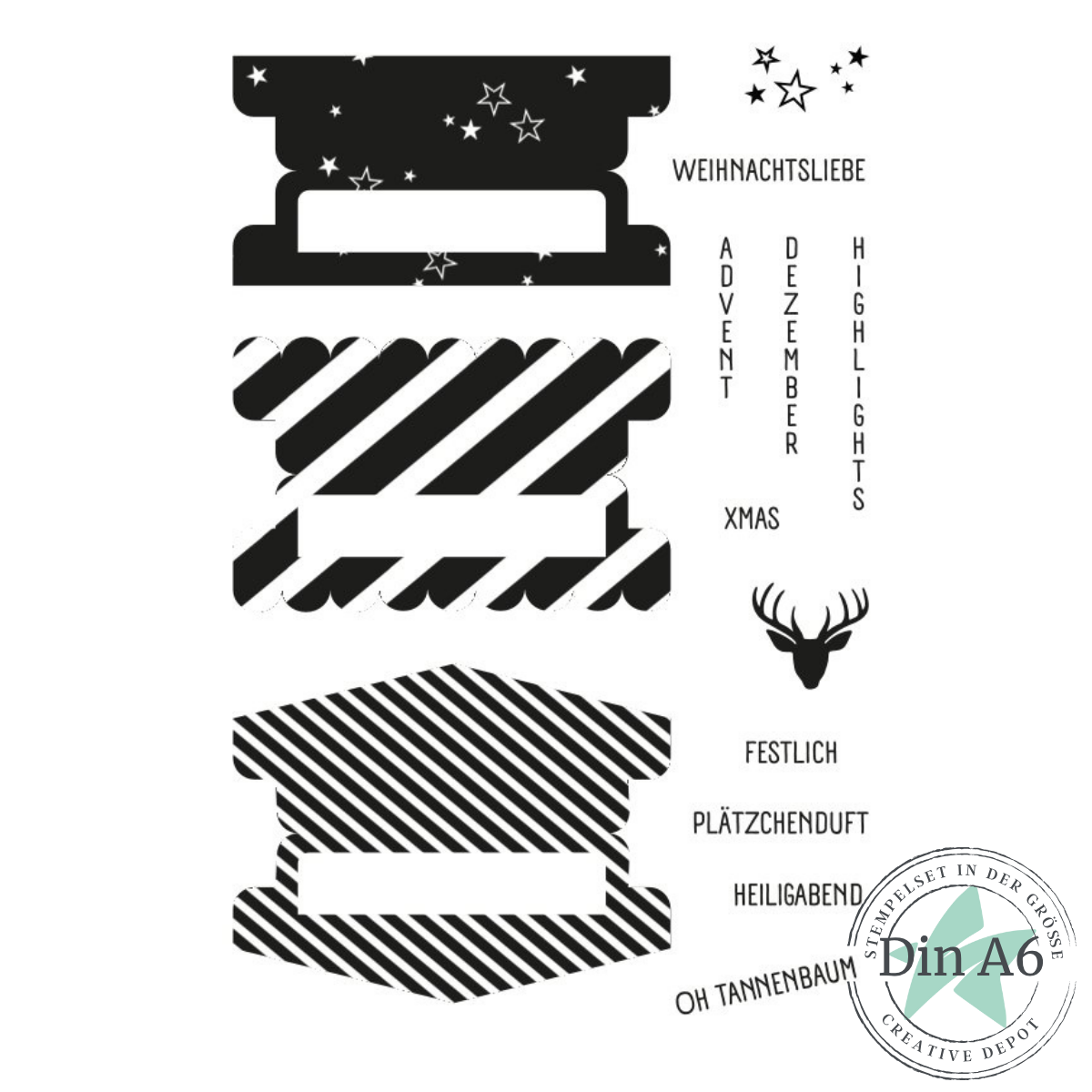 Stempelset - Dezembertagebuch - Weihnachtstabs 