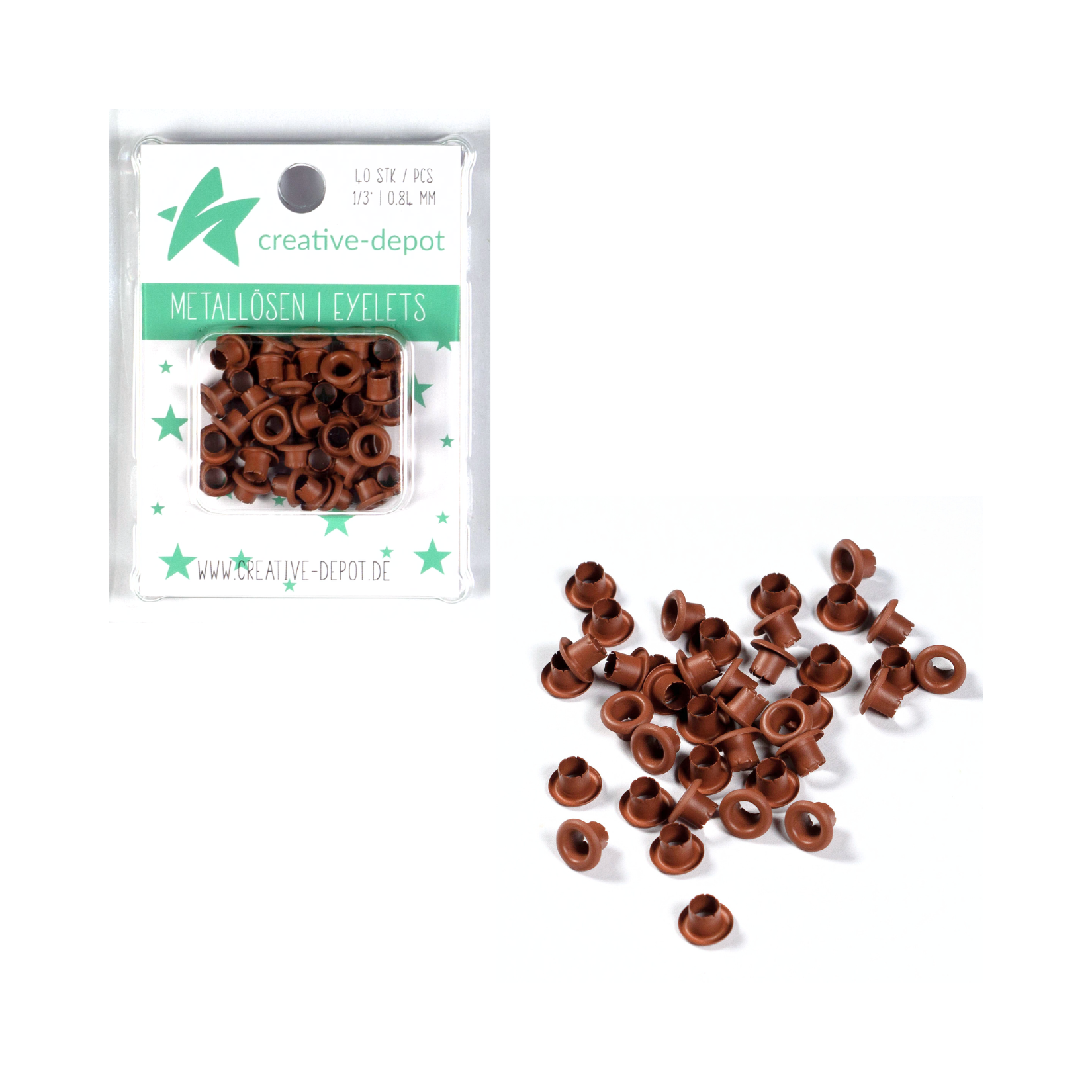 Eyelets - Schokolade - Matt - 8 mm