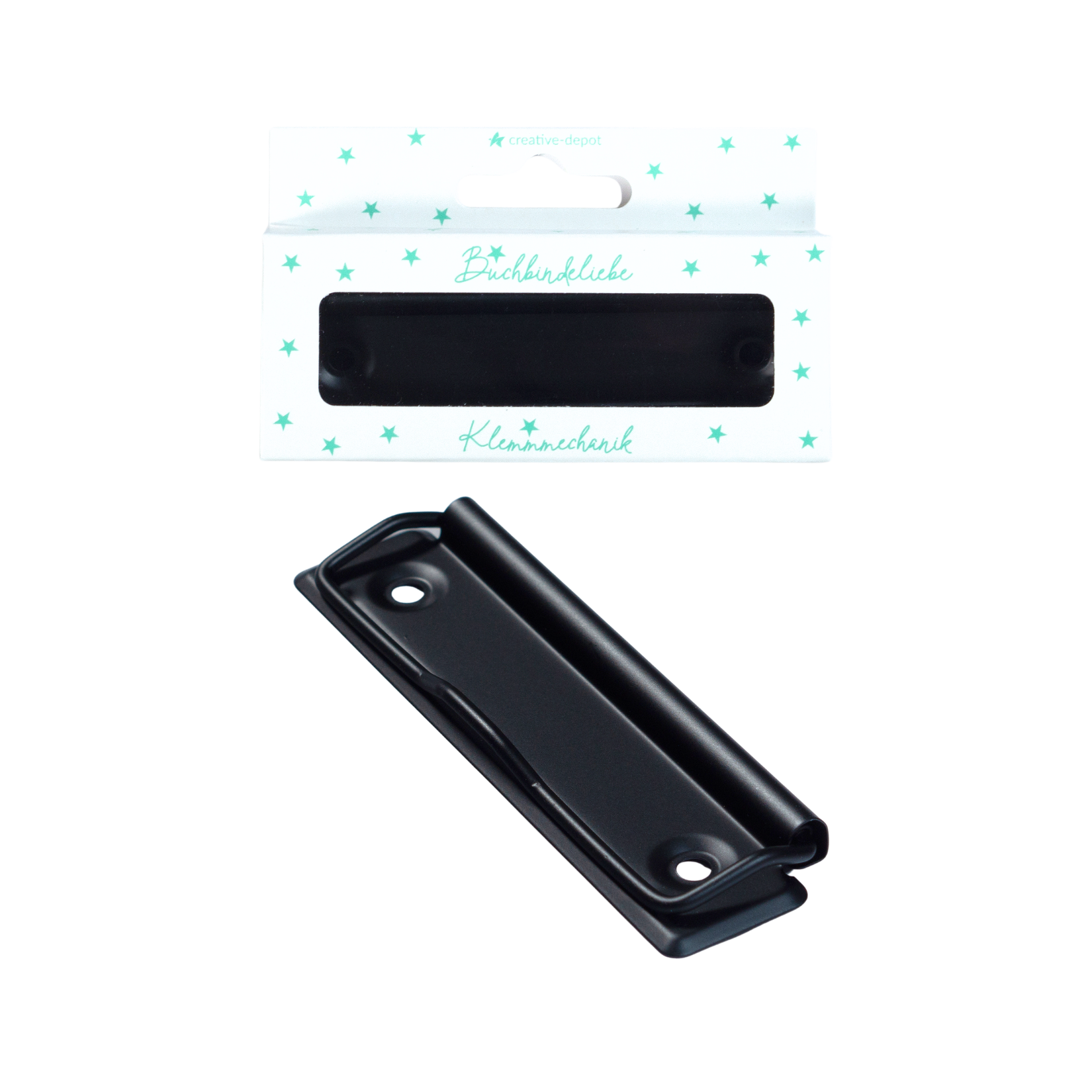 Klemmmechaniken - Schwarz - Matt - Buchbindeliebe - 3 Stück inkl. Nieten