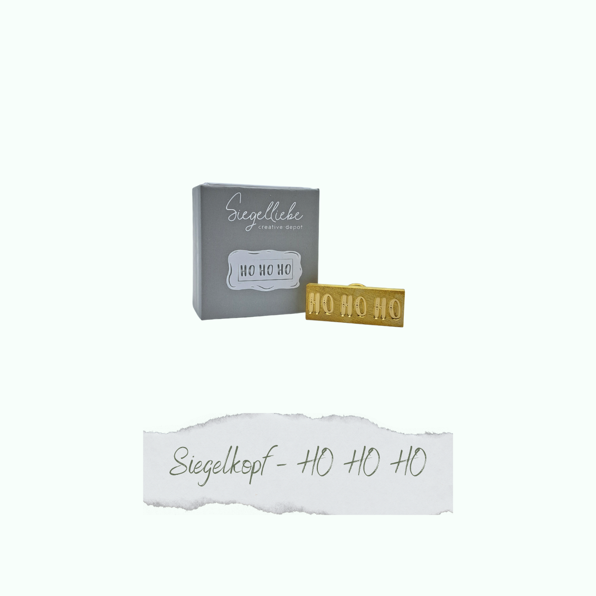 CD-Si-034 Tête de sceau - Rectangle - Hohoho - Siegelliebe
