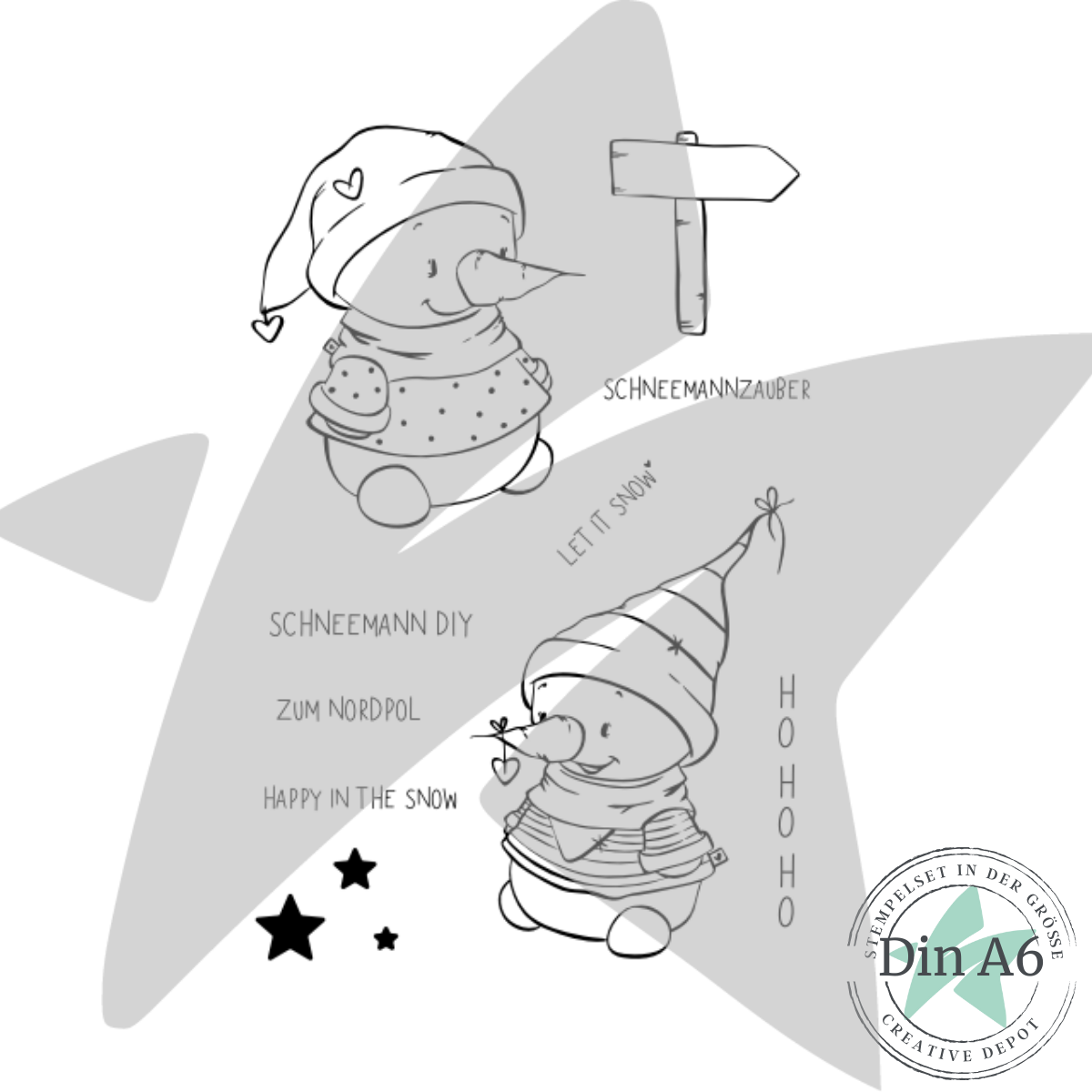 Stempelset - Snowman