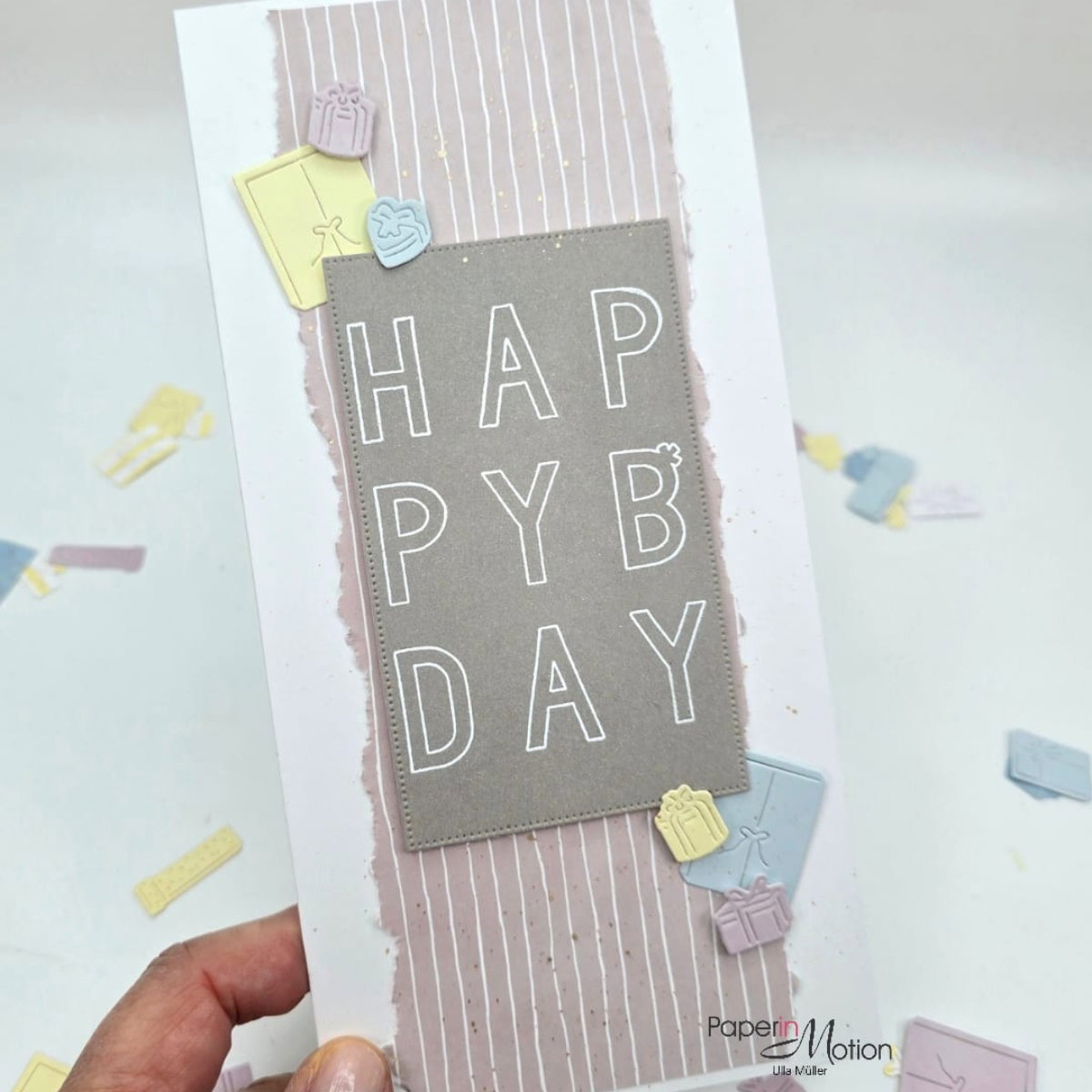 Stempelset - Carolas Layerspaß - Happy Bday - Outline