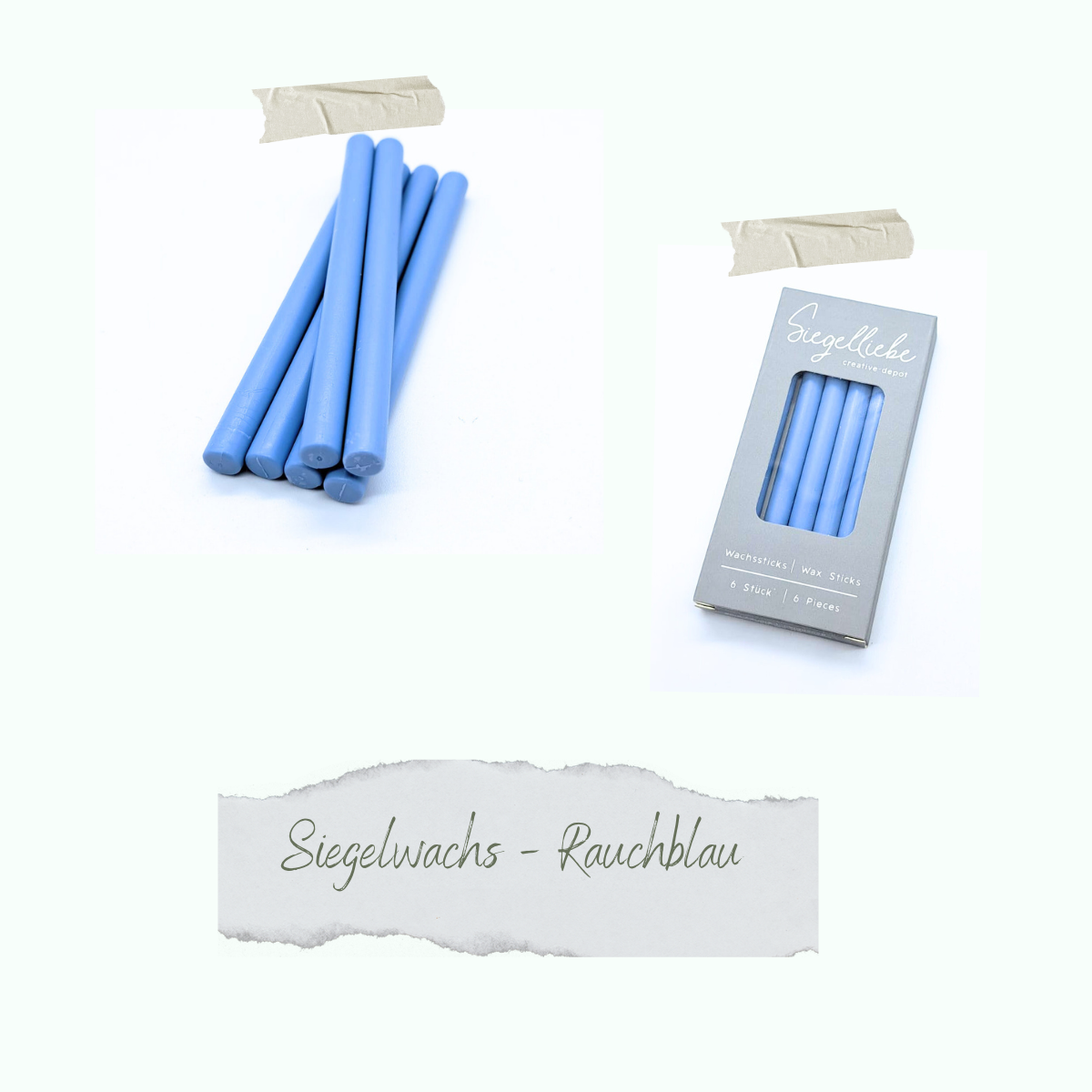 CD-SW-036 Barritas de cera - Rauchblau - Siegelliebe