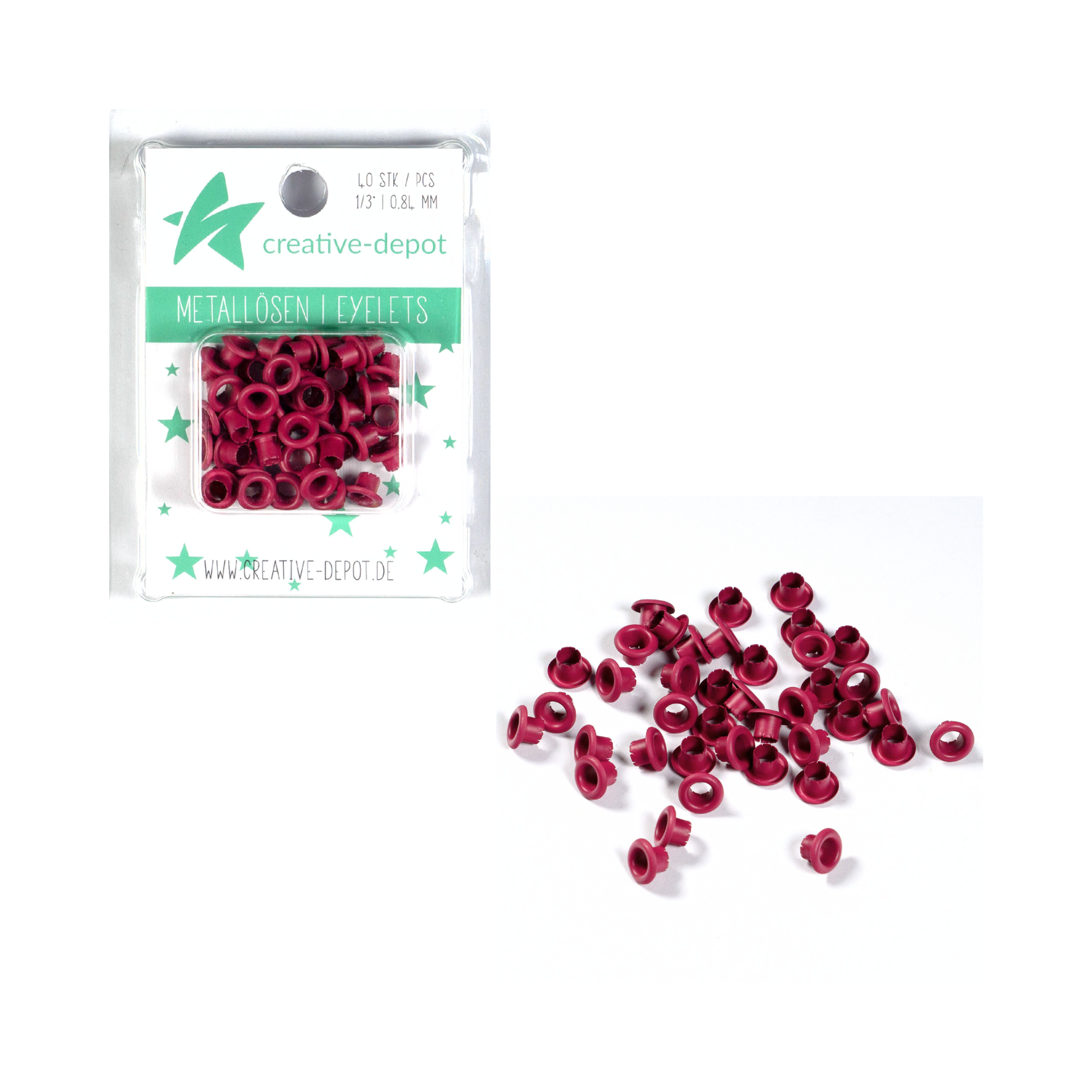 Eyelets - Herbstbeere - Matt - 8 mm