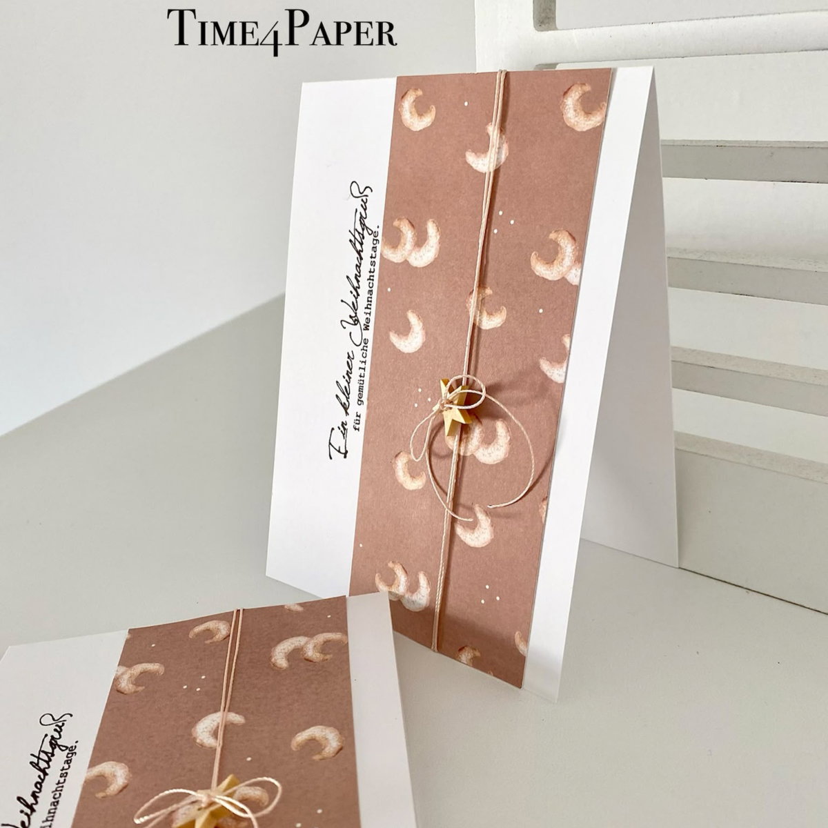 Designpapier - Vanillekipferl - Doppelseitig bedruckt
