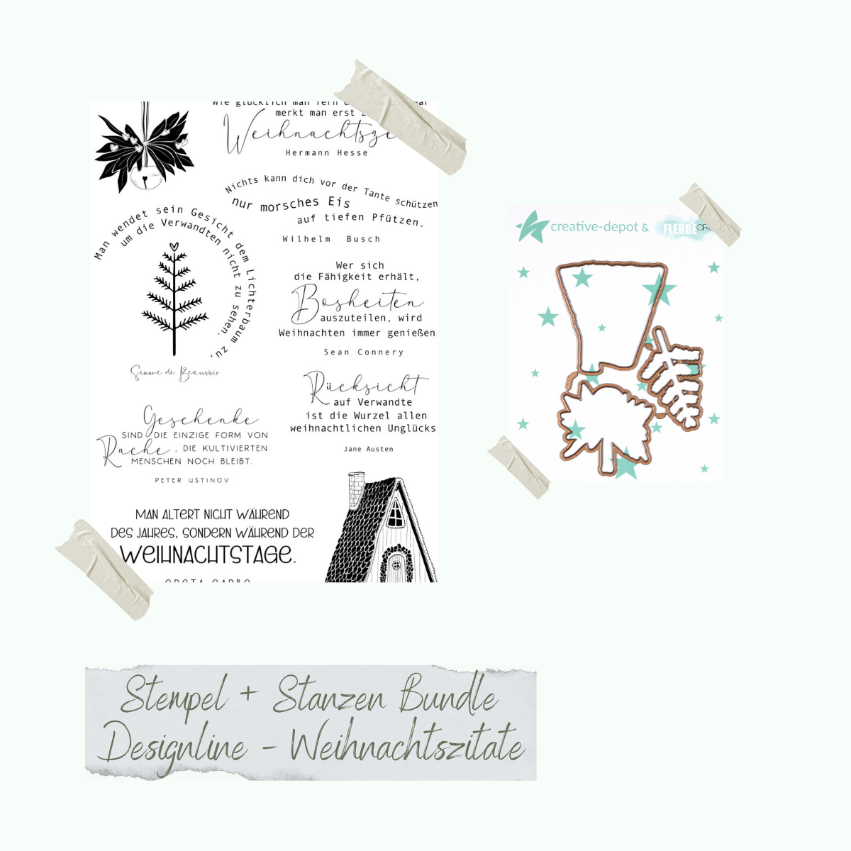 Bundle - Designline - Weihnachtszitate - Stempelset & Stanzen