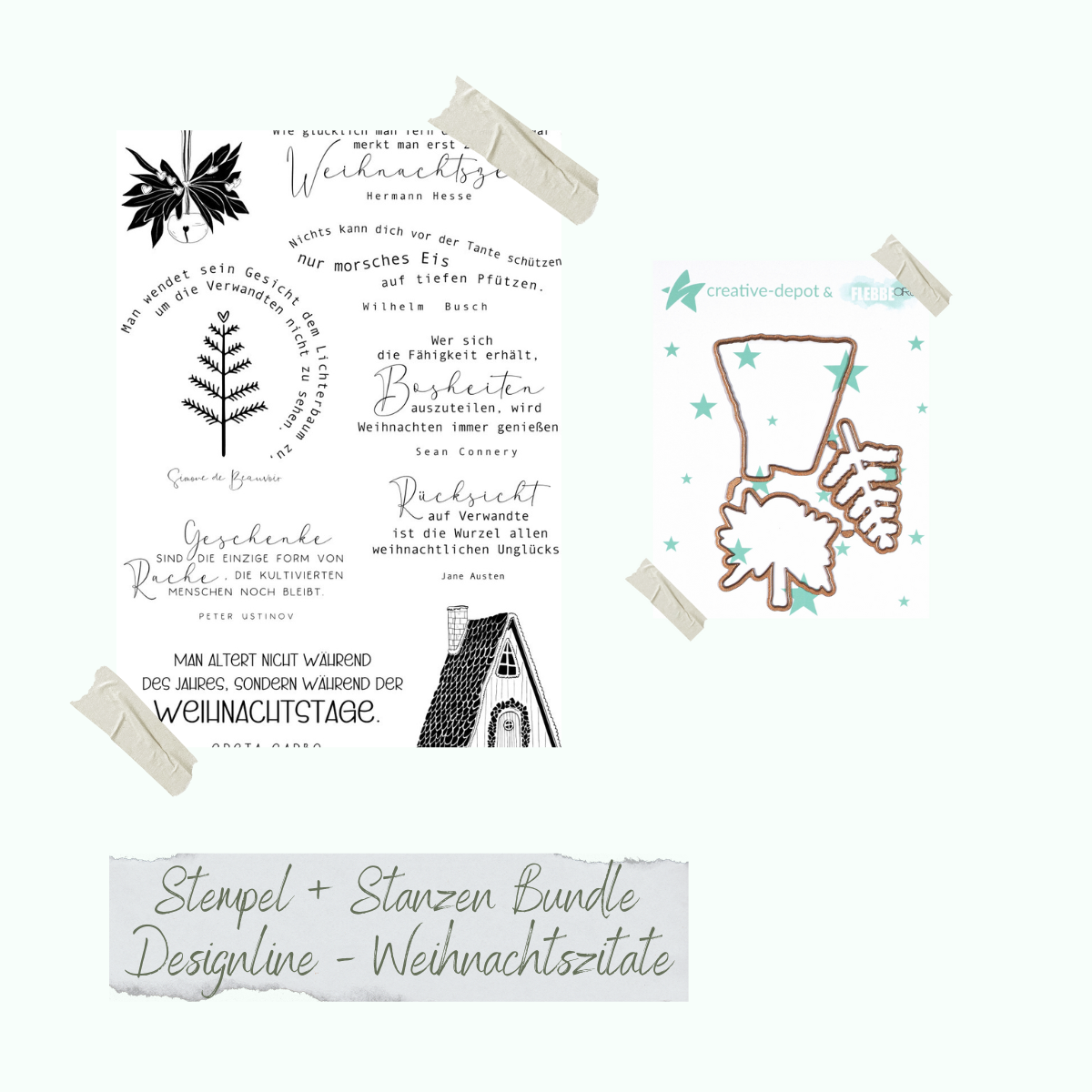 Bundle - Designline - Weihnachtszitate - Stempelset & Stanzen Bundle - Designline - Weihnachtszitate - Stempelset & Stanzen