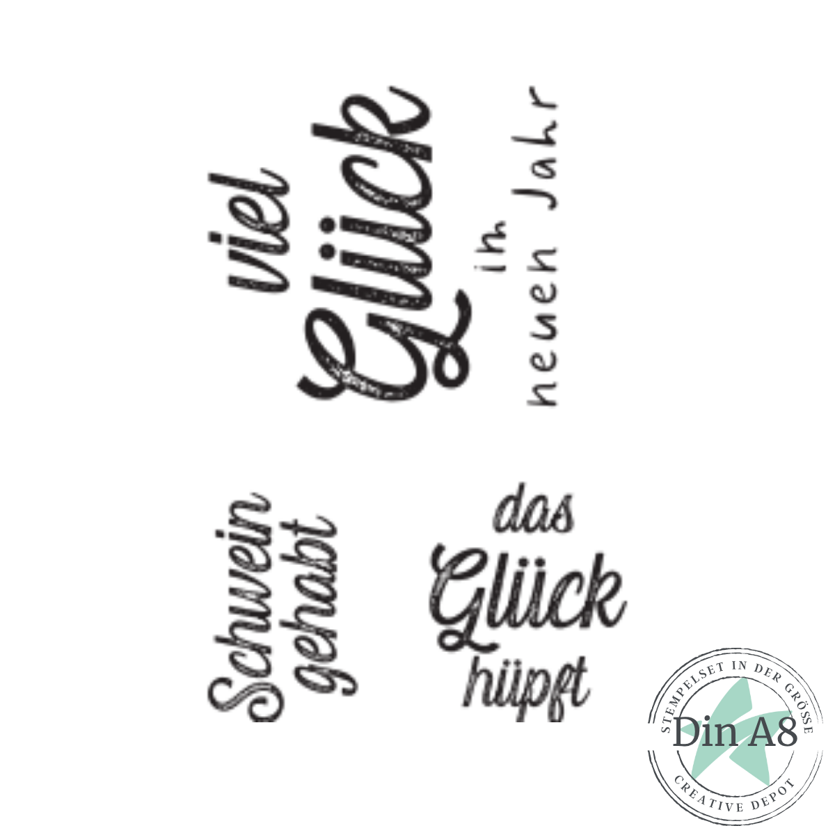 Stempelset - Das Glück hüpft