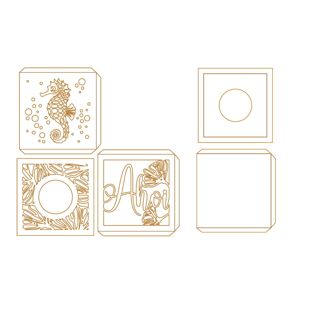 Bundle - Lichtbox - Mittel - Schlicht & Maritim