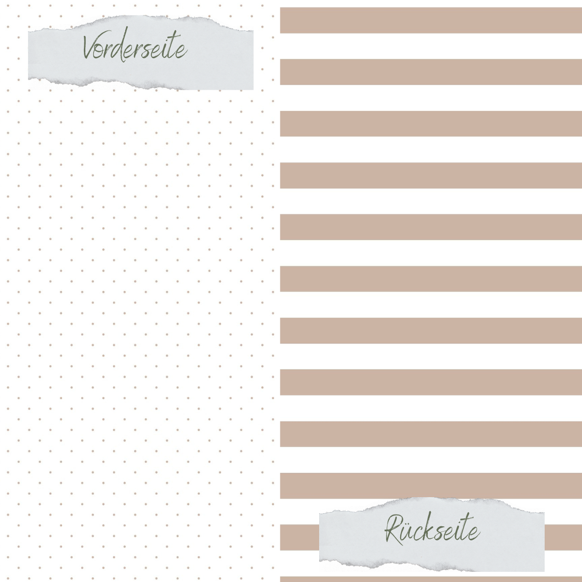 Papel de diseño - Basic - Latte - Gepunktet + Breite Streifen - Doppelseitig bedruckt Papel de diseño - Basic - Latte - Gepunktet + Breite Streifen - Doppelseitig bedruckt