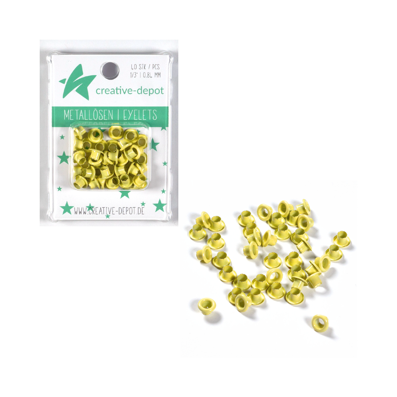 Eyelets - Babygelb - 8 mm