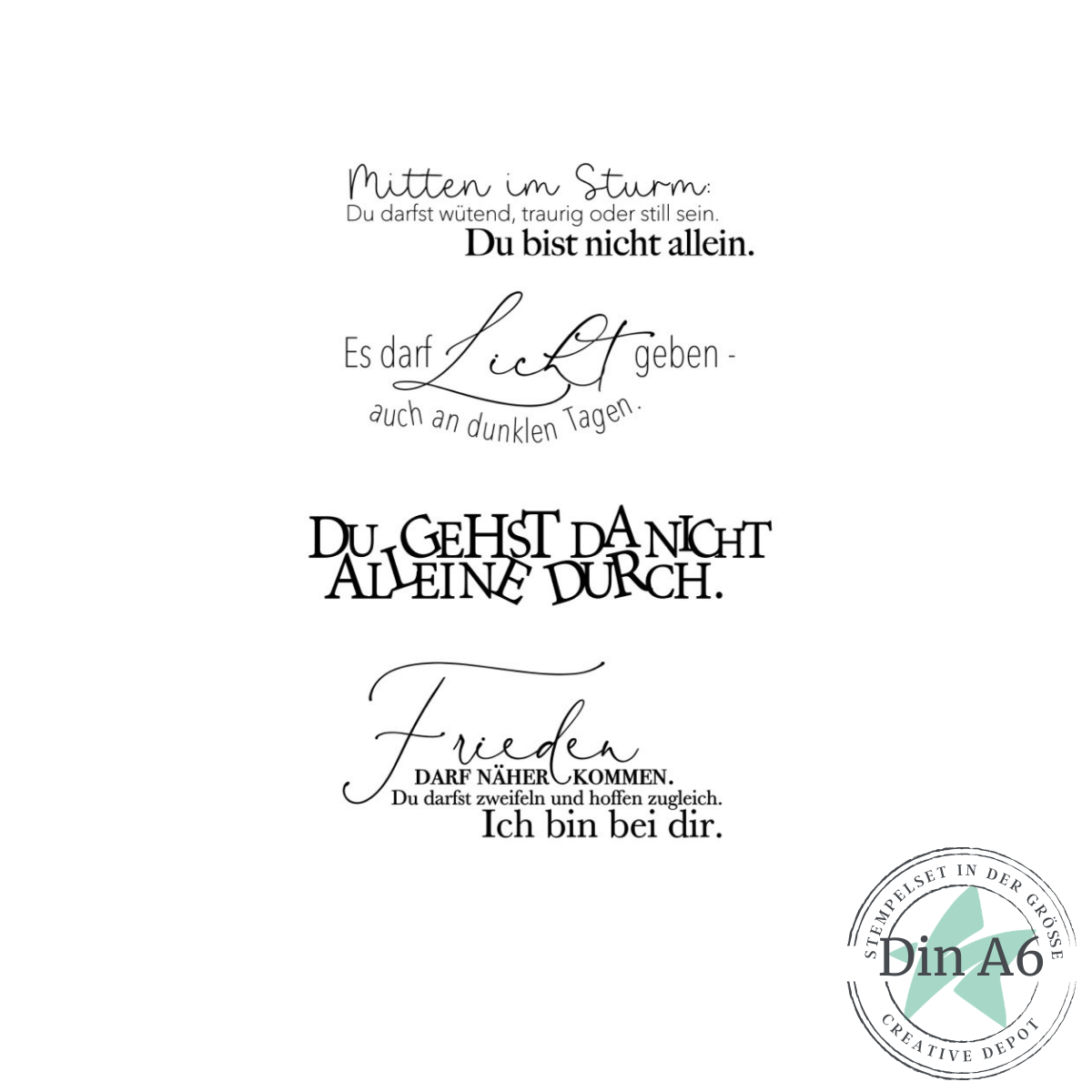 Stempelset - Du bist nicht allein