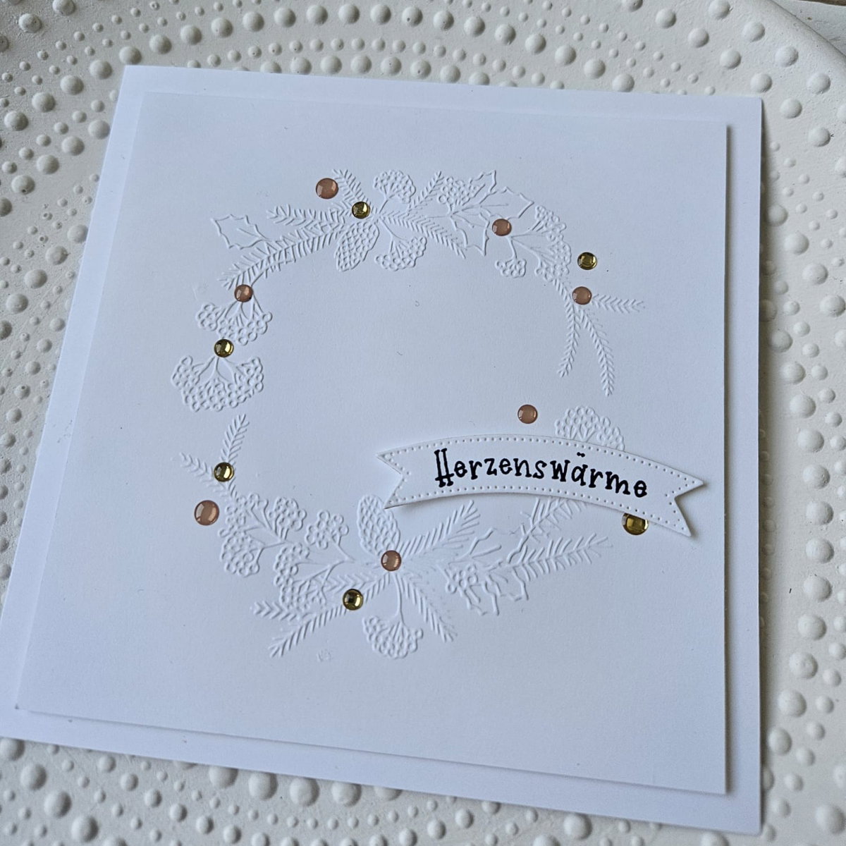 Pochette de gaufrage - Winterkranz - 15 x 15 cm
