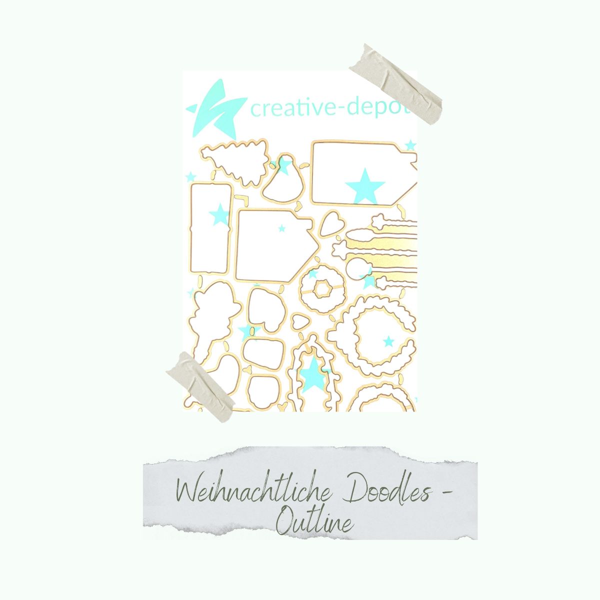 CD-Di-702-Weihnachtliche-Doodles-Outline Die - Weihnachtliche Doodles
