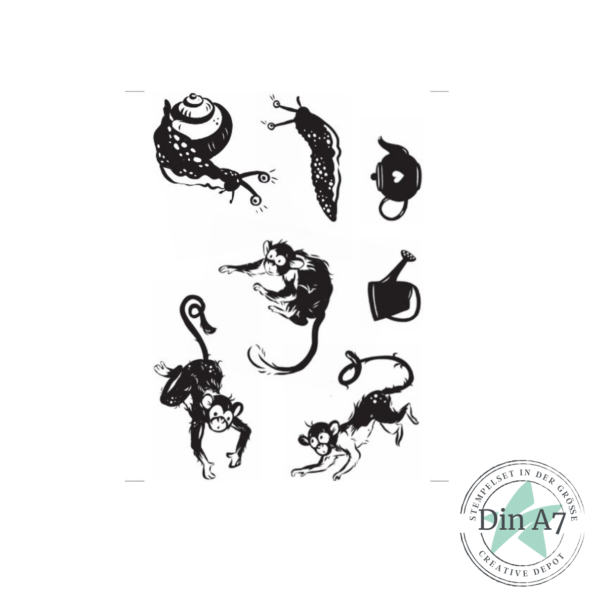 Stempelset - Heikes Welt - Affen und Co