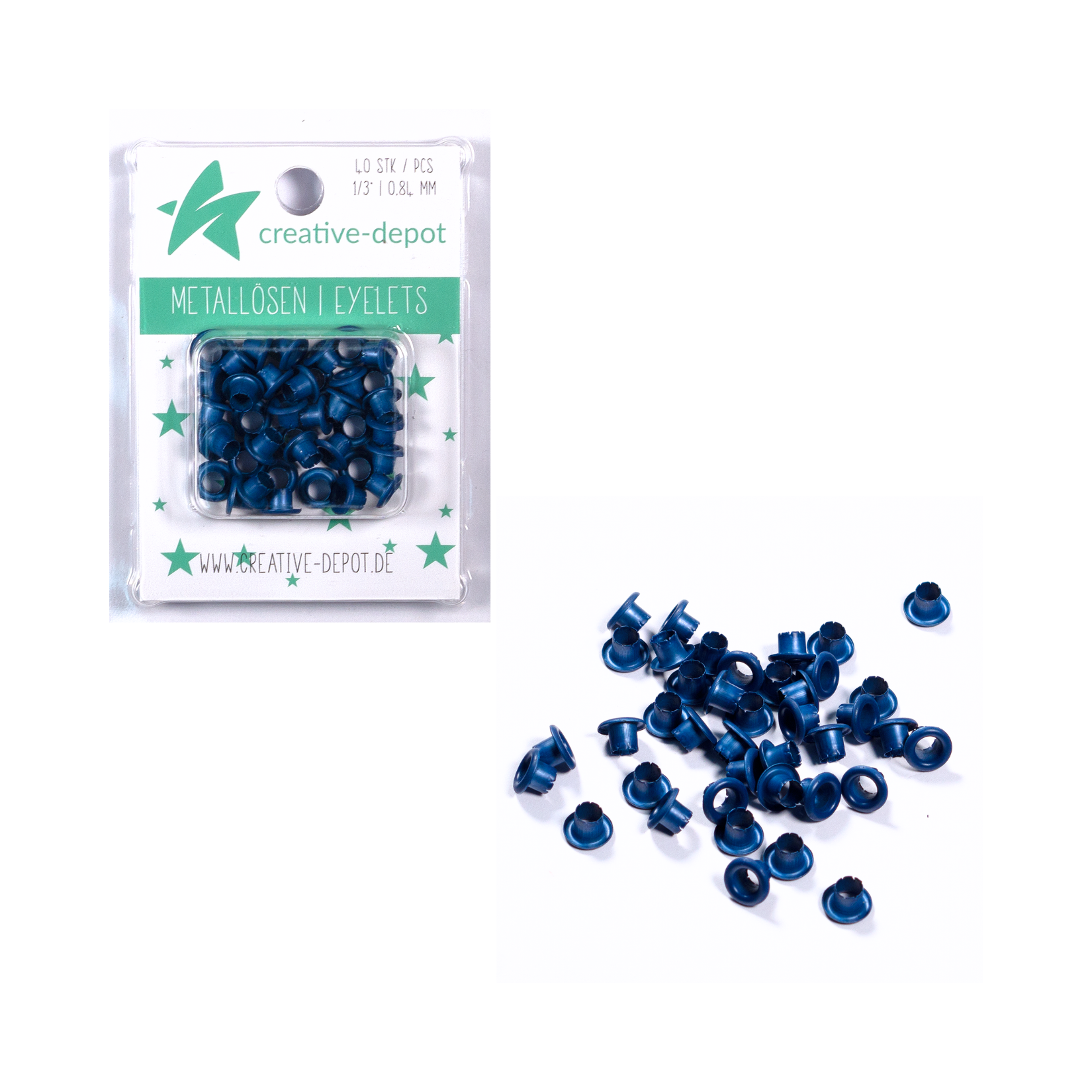 Eyelets - Marineblau - Matt - 8 mm