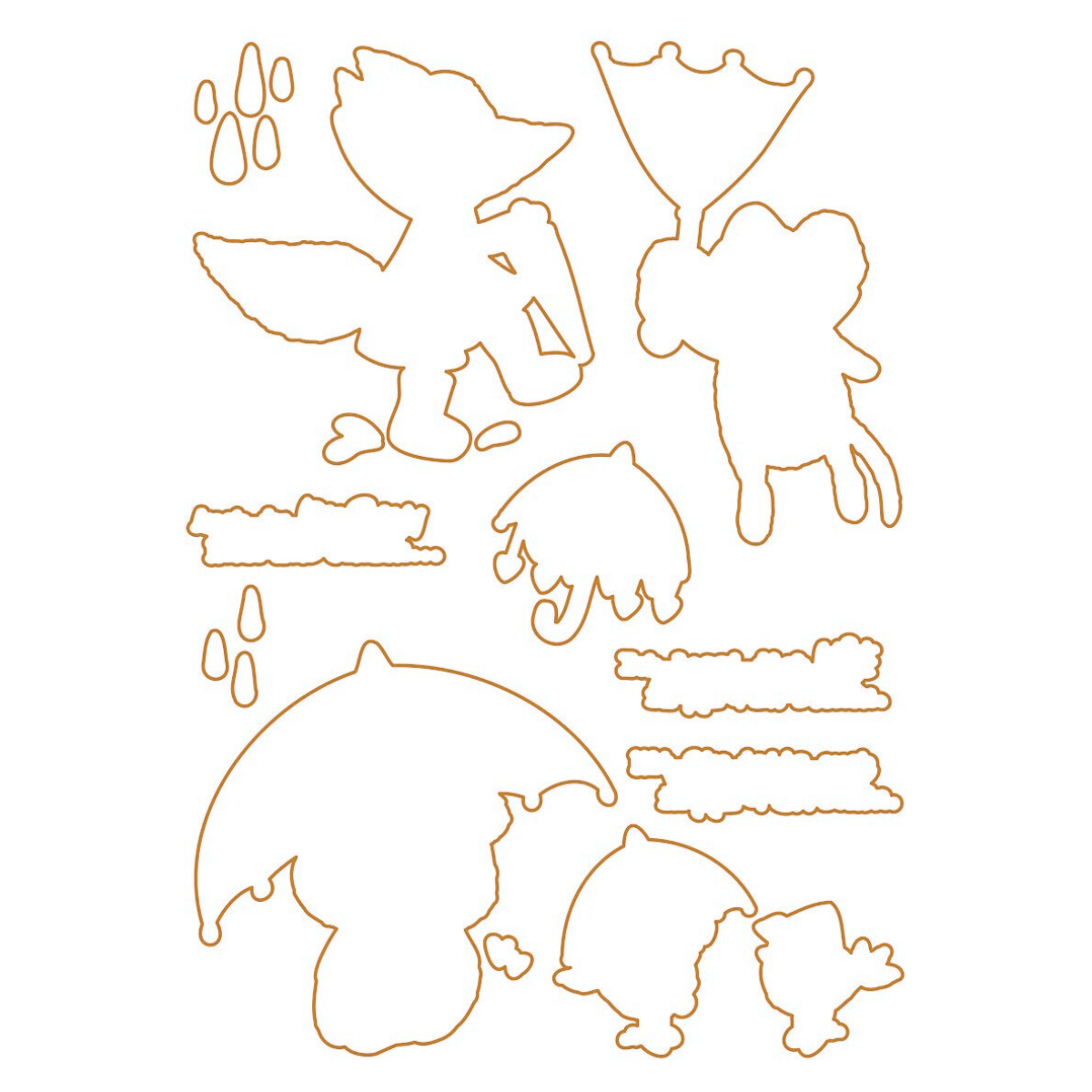 Die - Schietwetter-Tiere - Outline