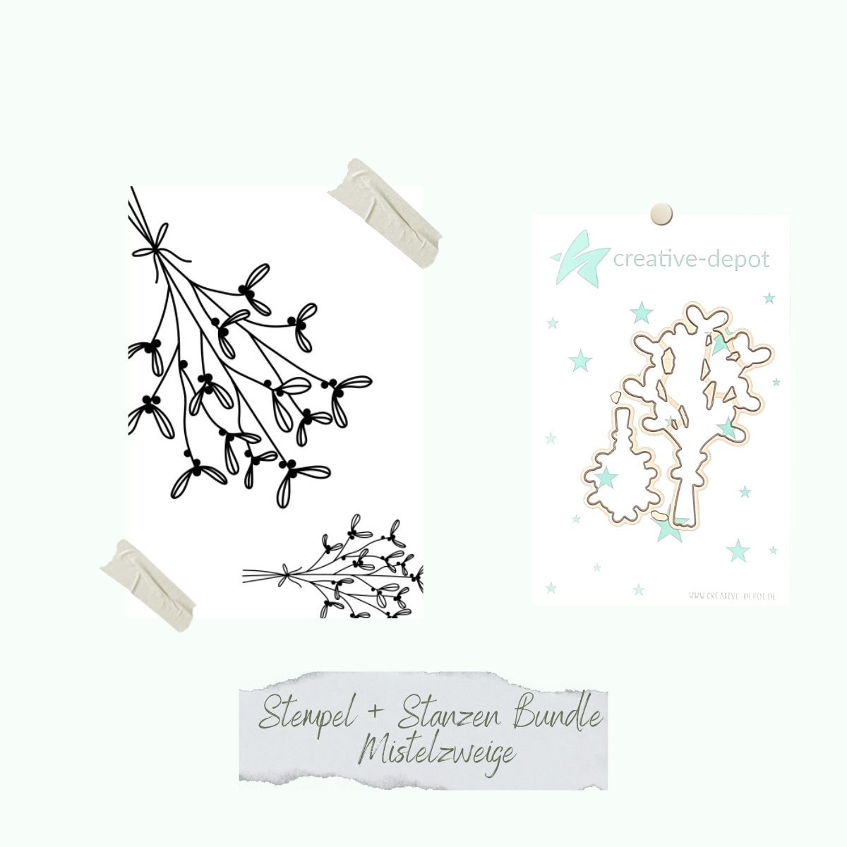 Bundle - Stamp set & punches - Mistelzweige