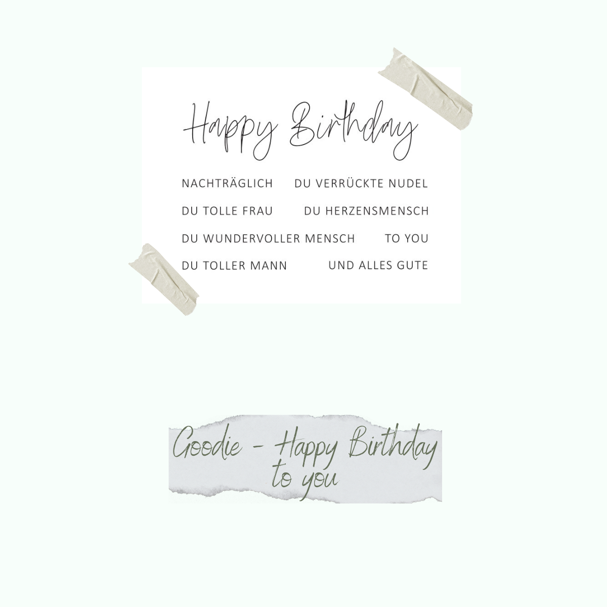 Stempelset - Goodie - Happy birthday to you