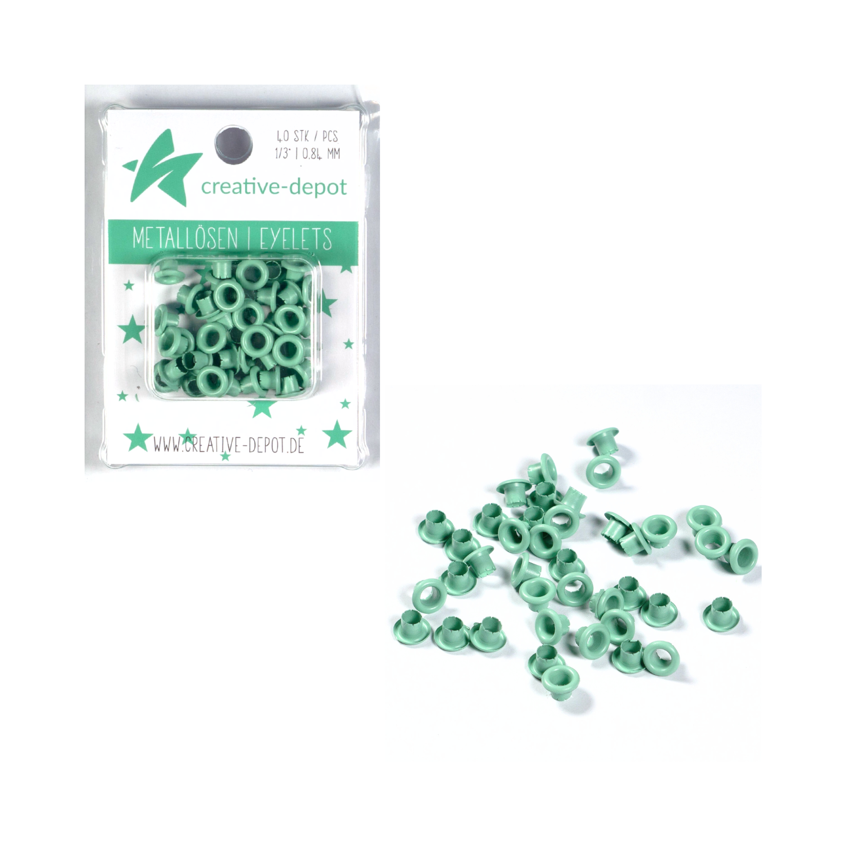 Eyelets - Eukalyptus - Matt - 8 mm