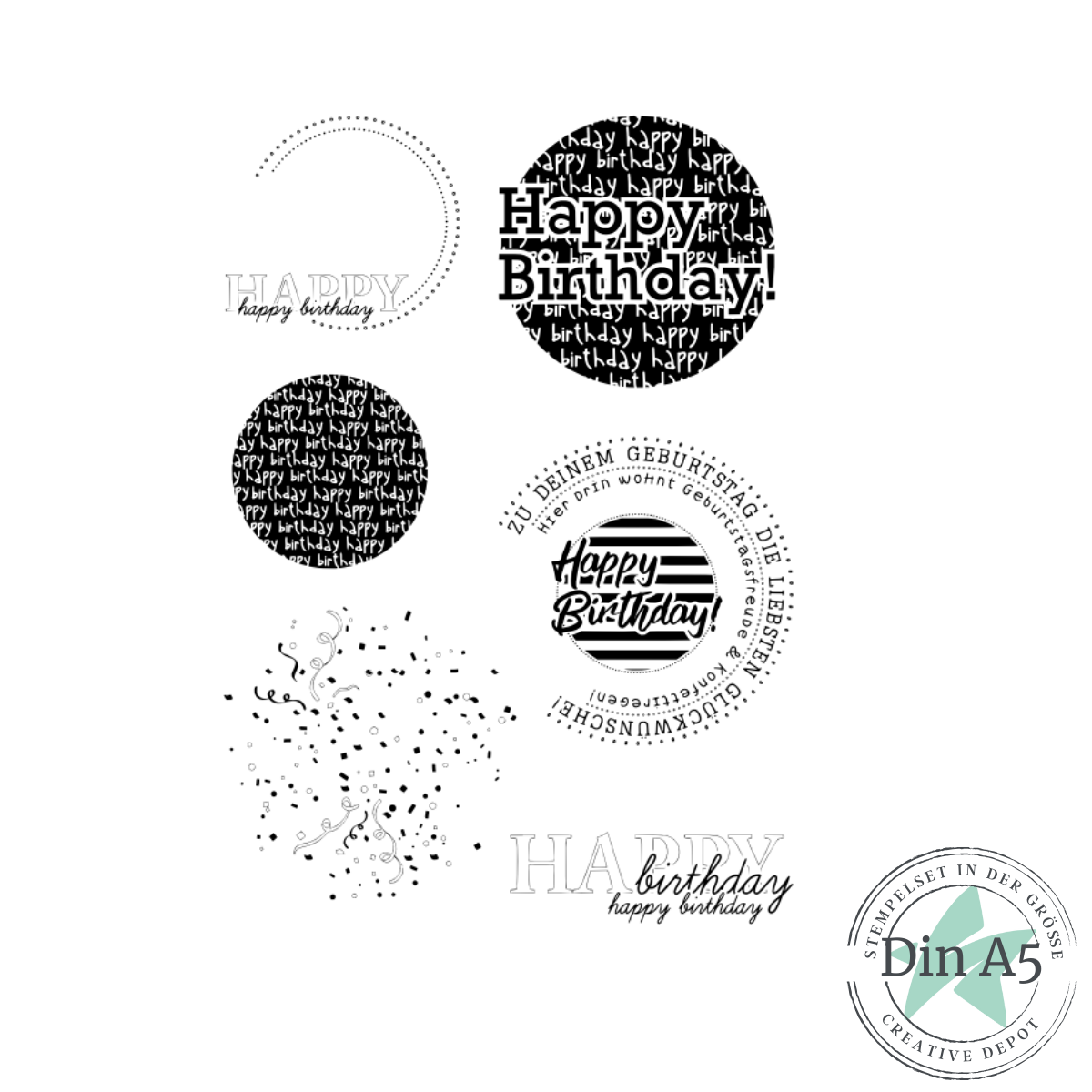 Stempelset - Happy Birthday 