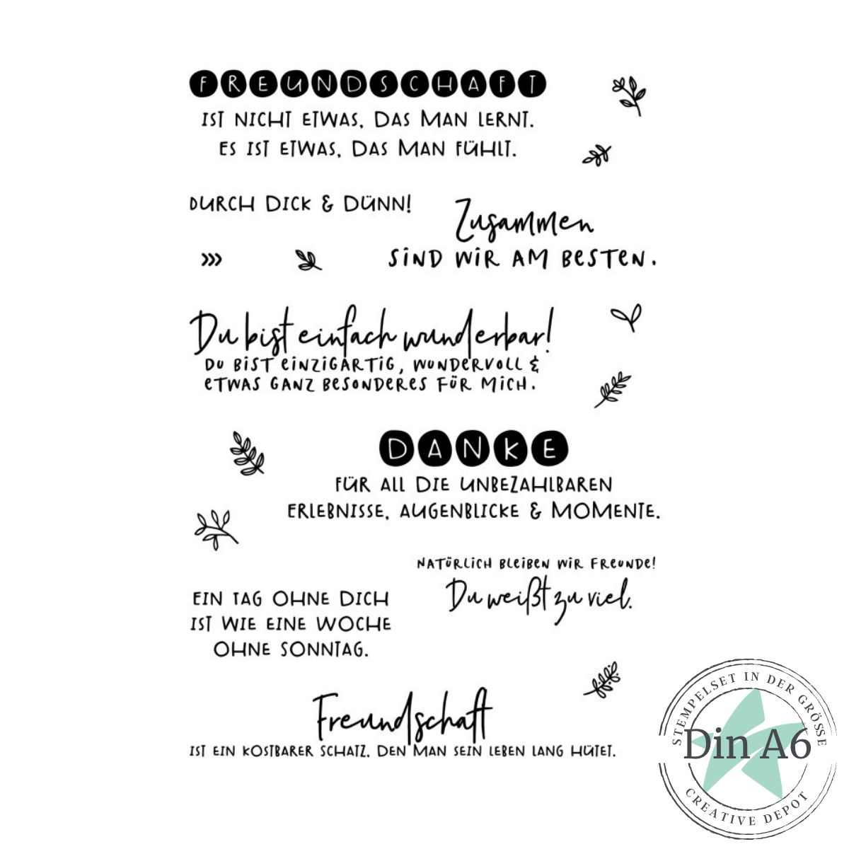 Stempelset - Designline - Tag der Freundschaft