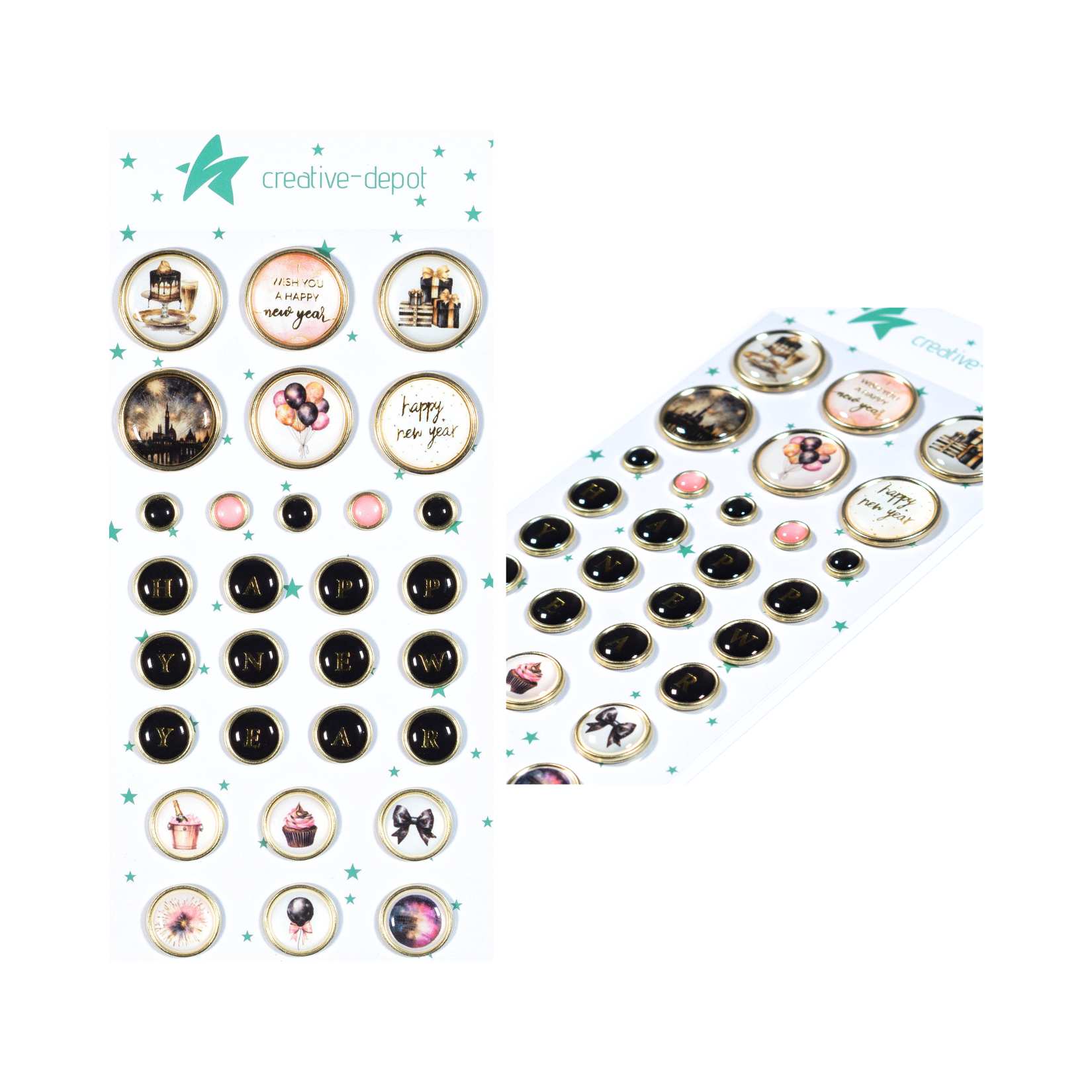 Dekorative Ziernieten - Silvesternacht