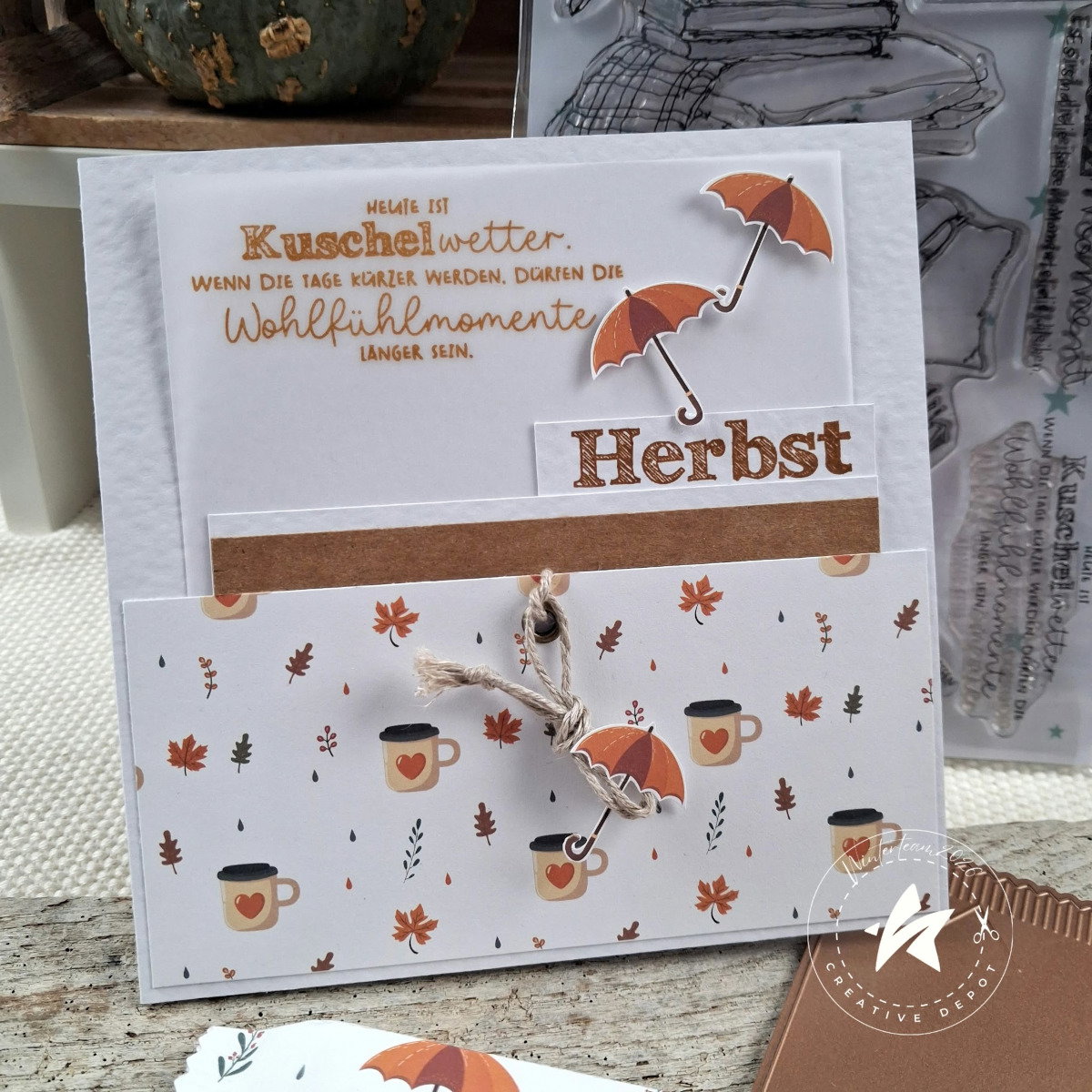 Designpapier - Bunter Herbst -  Doppelseitig bedruckt