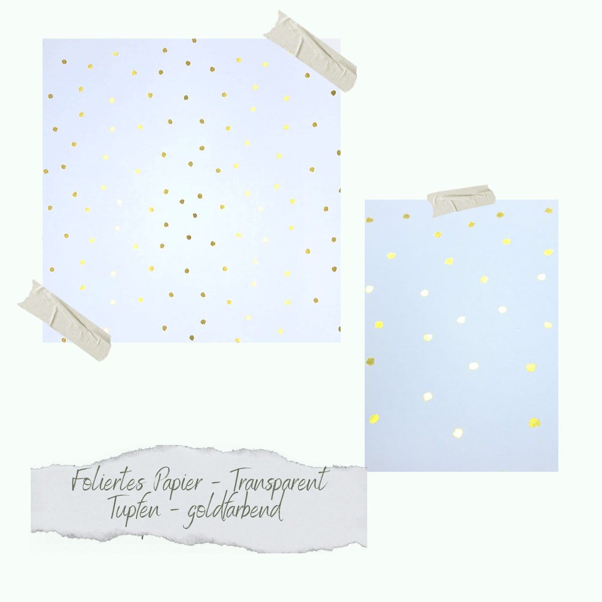 CD-DG-017-1 Papier plastifié - Transparent - Tupfen - goldfarbend