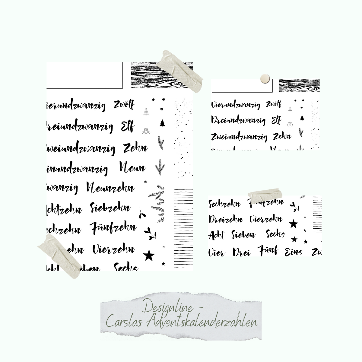 Stempelset - Designline - Carolas Adventskalenderzahlen