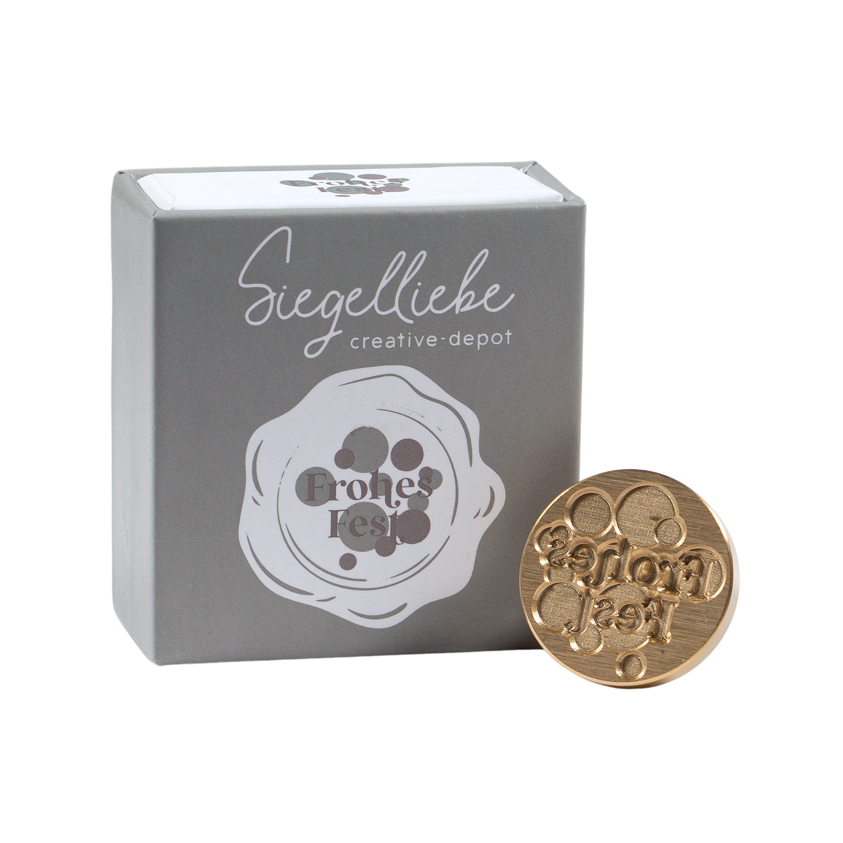 Siegelkopf - 3D Frohes Fest mit Punkten - Siegelliebe