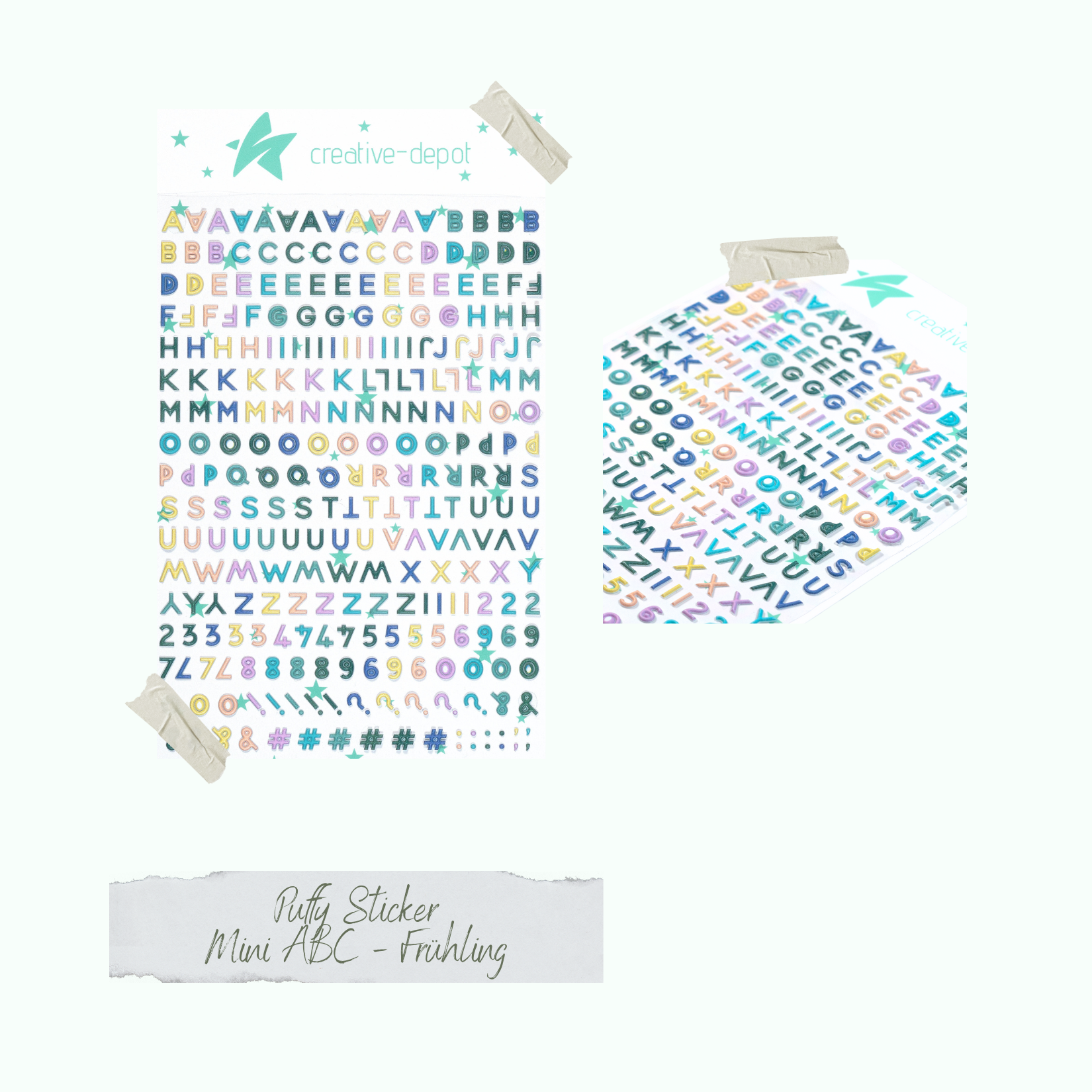 Puffy Sticker - Mini - ABC - Frühling
