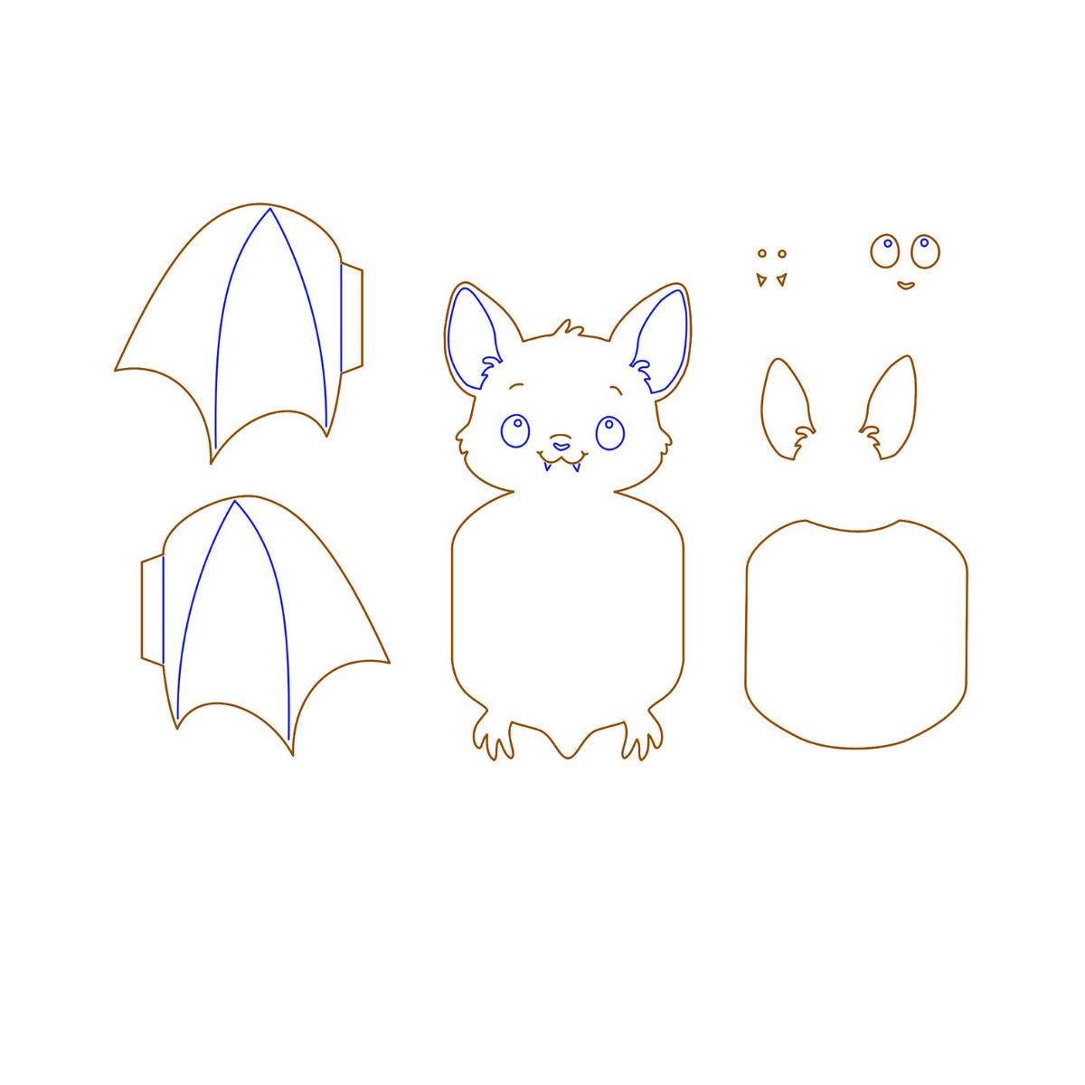 Die - Klappkarte - Fledermaus