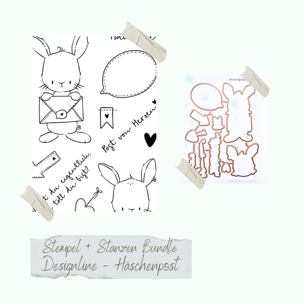 Bundle - Designline - Häschenpost - Stempelset & Stanzen