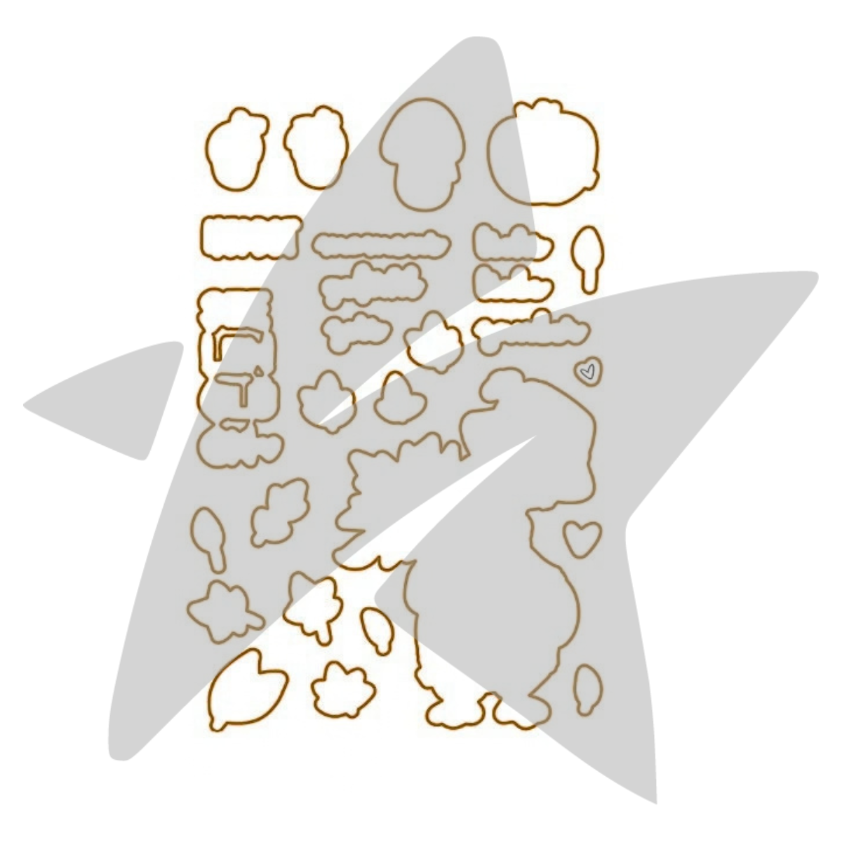 Die - Kleiner Herbst Gans groß - Outline