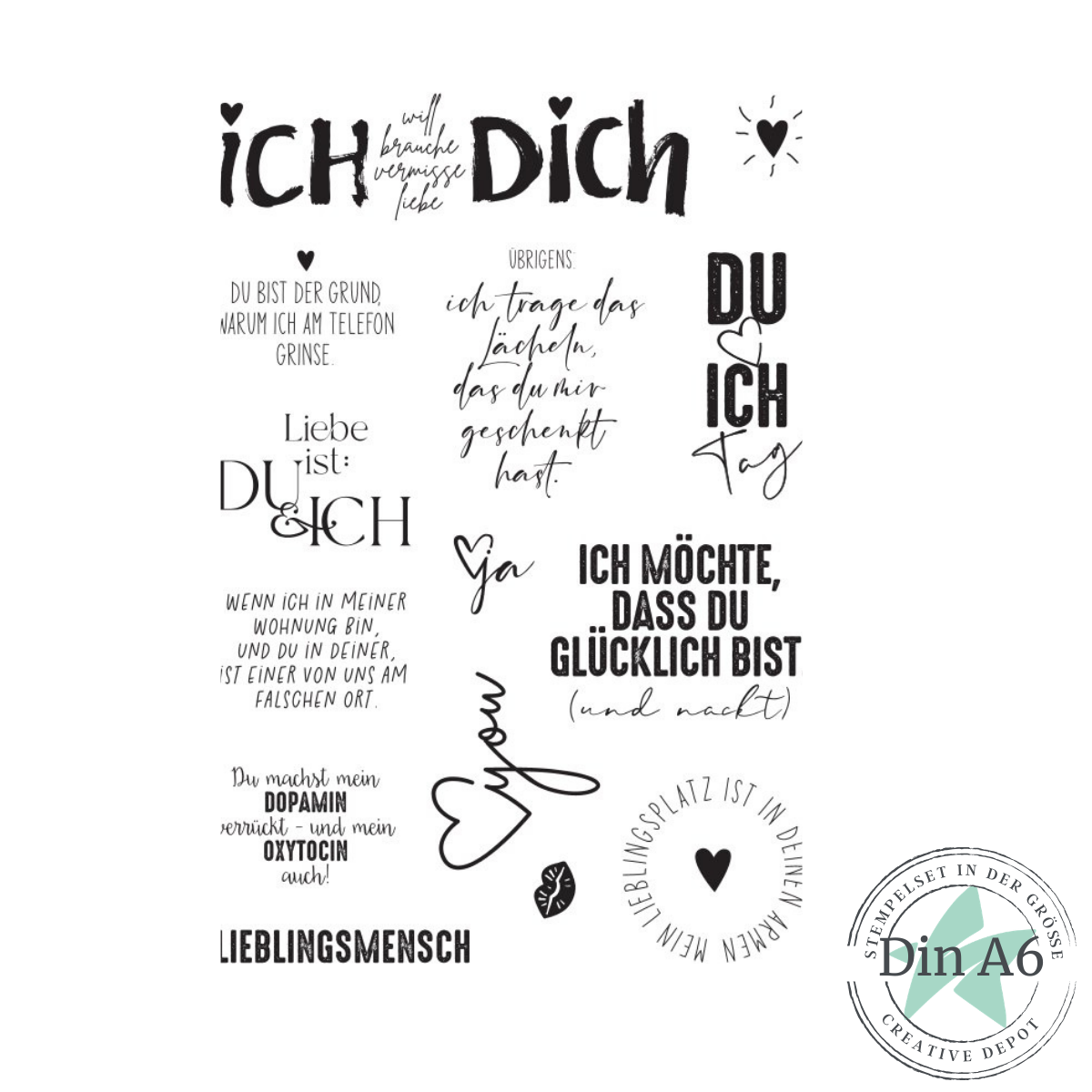 Stempelset - Liebesgrüße