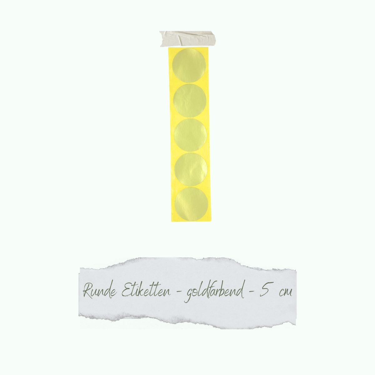 CD-ZB-019-1 Runde Etiketten - goldfarbend - 5 cm
